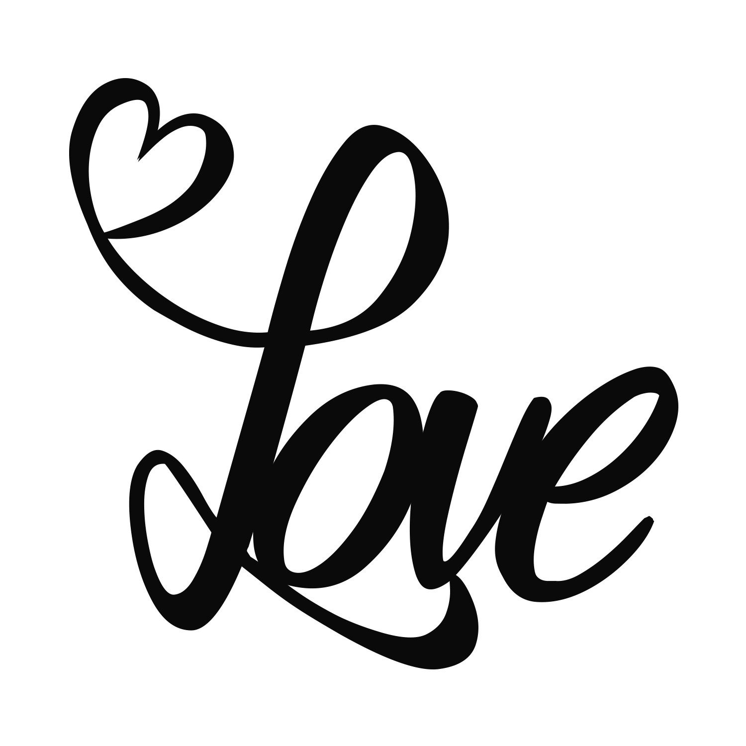 Namofactur 3D-Wandtattoo Holz Wandbild Schriftzug 'Love', Herz Wanddeko Liebe Wandgestaltung für dein Wohnzimmer / Schlafzimmer