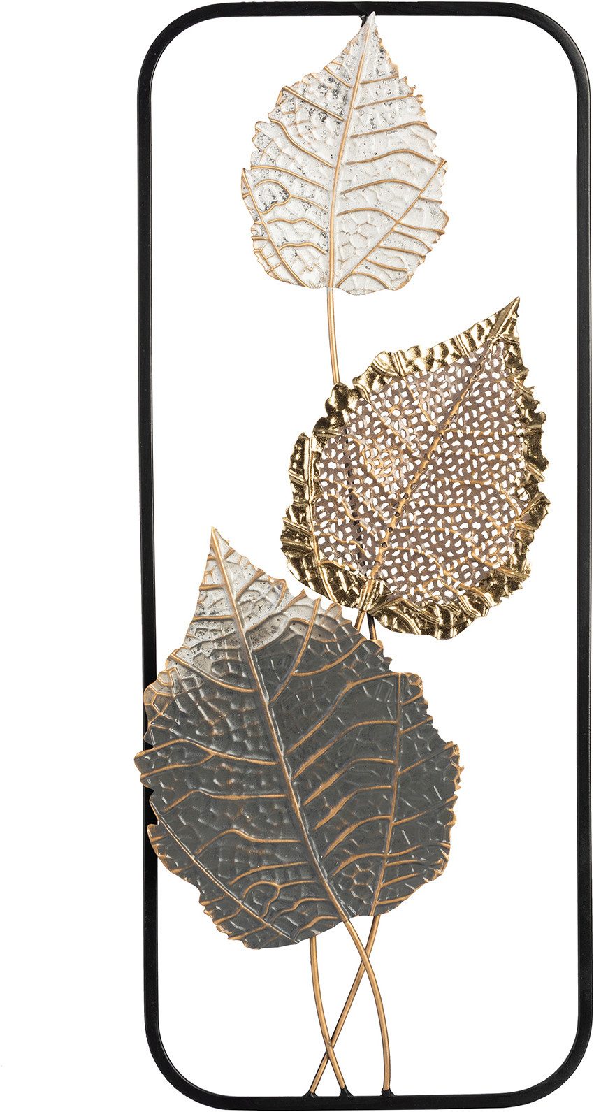 Bönninghoff Metallbild BLÄTTER 25x61 cm – Deko modern