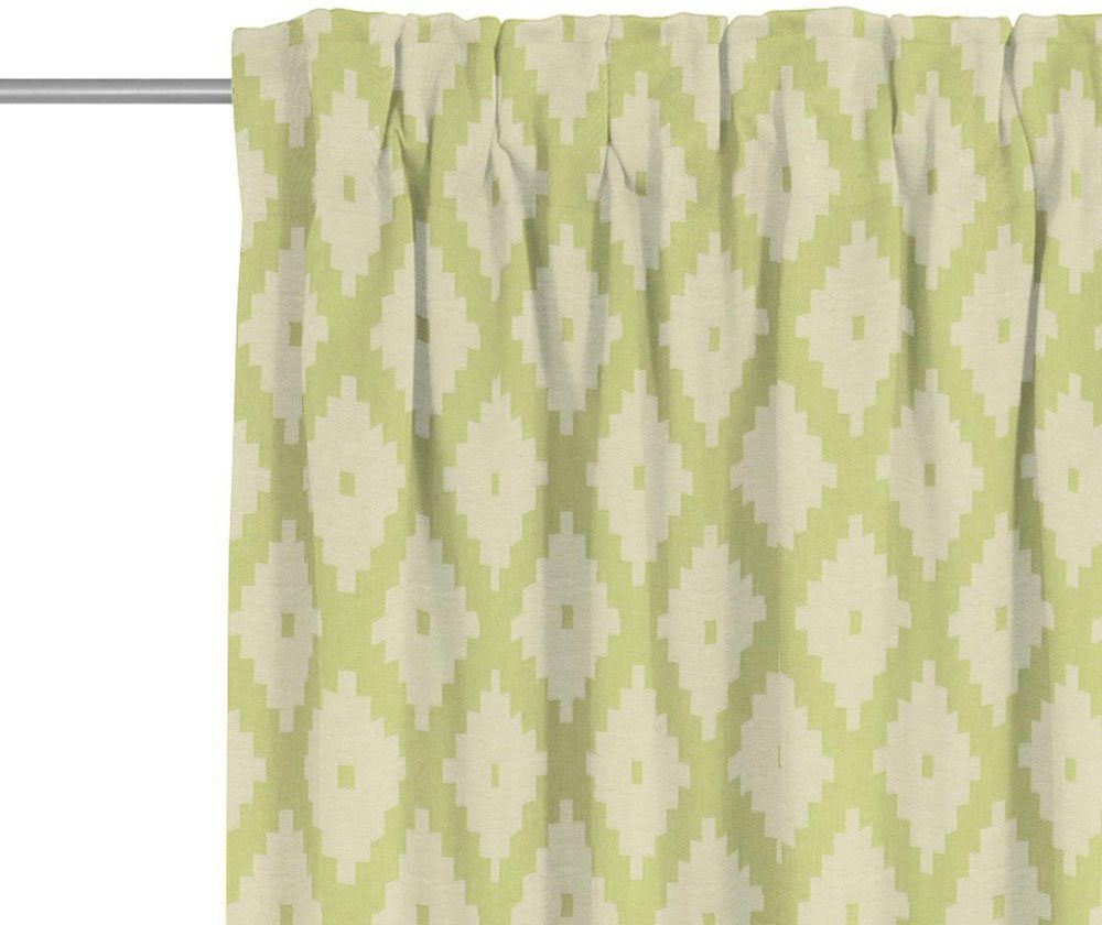 Multifunktionsband Vorhang light, aus Jacquard, nachhaltig St), (1 Bio-Baumwolle hellgrün Maroccan Adam, Shiraz blickdicht,
