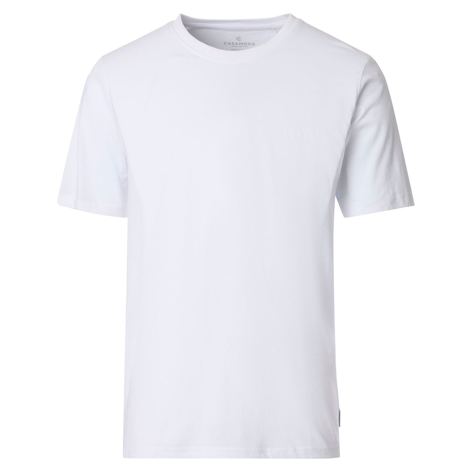 CASAMODA Rundhalsshirt CasaModa Doppelpack Übergrößen T-Shirts weiß