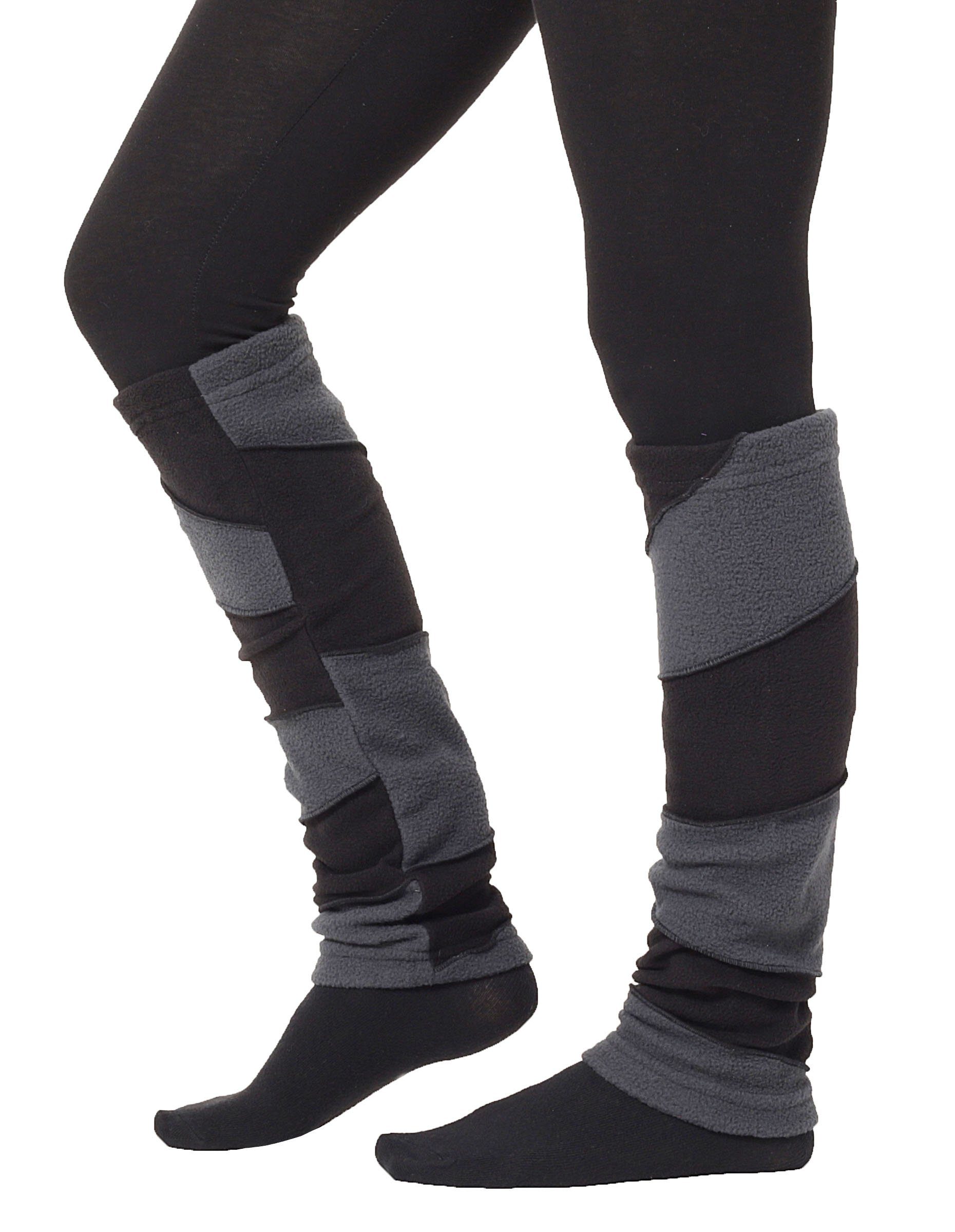 PUREWONDER Гетры Гетры zweifarbig aus Fleece lw27 (1 Paar) Einheitsgröße