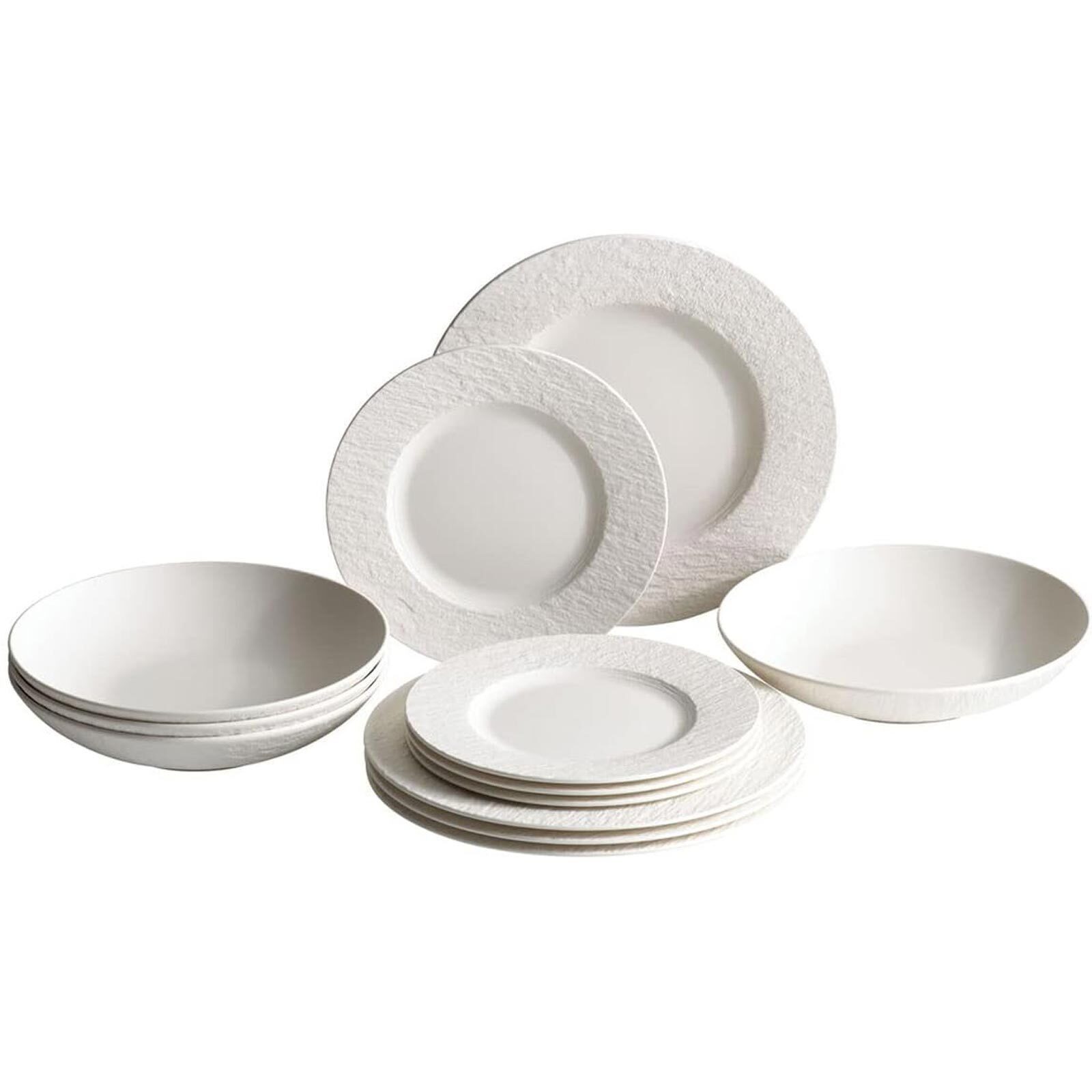 Kombiservice Manufacture Rock Blanc Tafelservice 12er Set