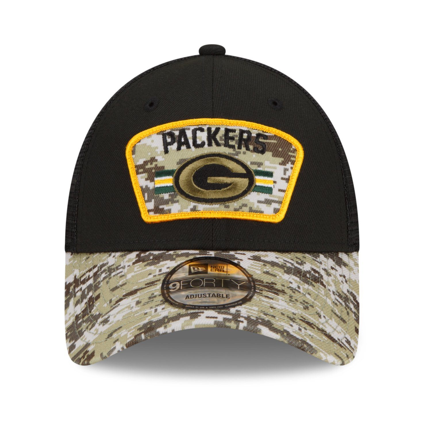 Trucker 9Forty Packers Green Salute NFL Baseball Era Bay New Cap Service to