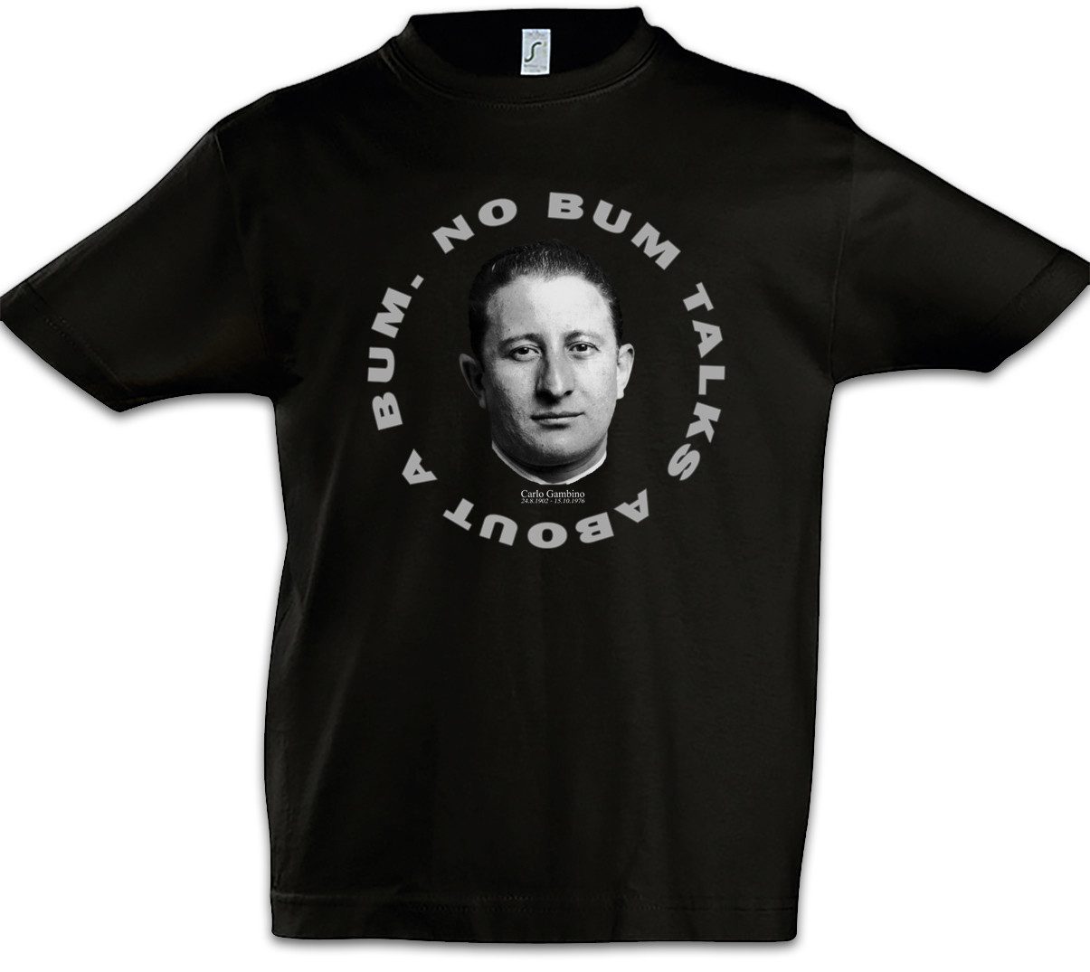 Print-Shirt Carlo Gambino Portrait Kinder T-Shirt Mafia Mob Capone New York Al