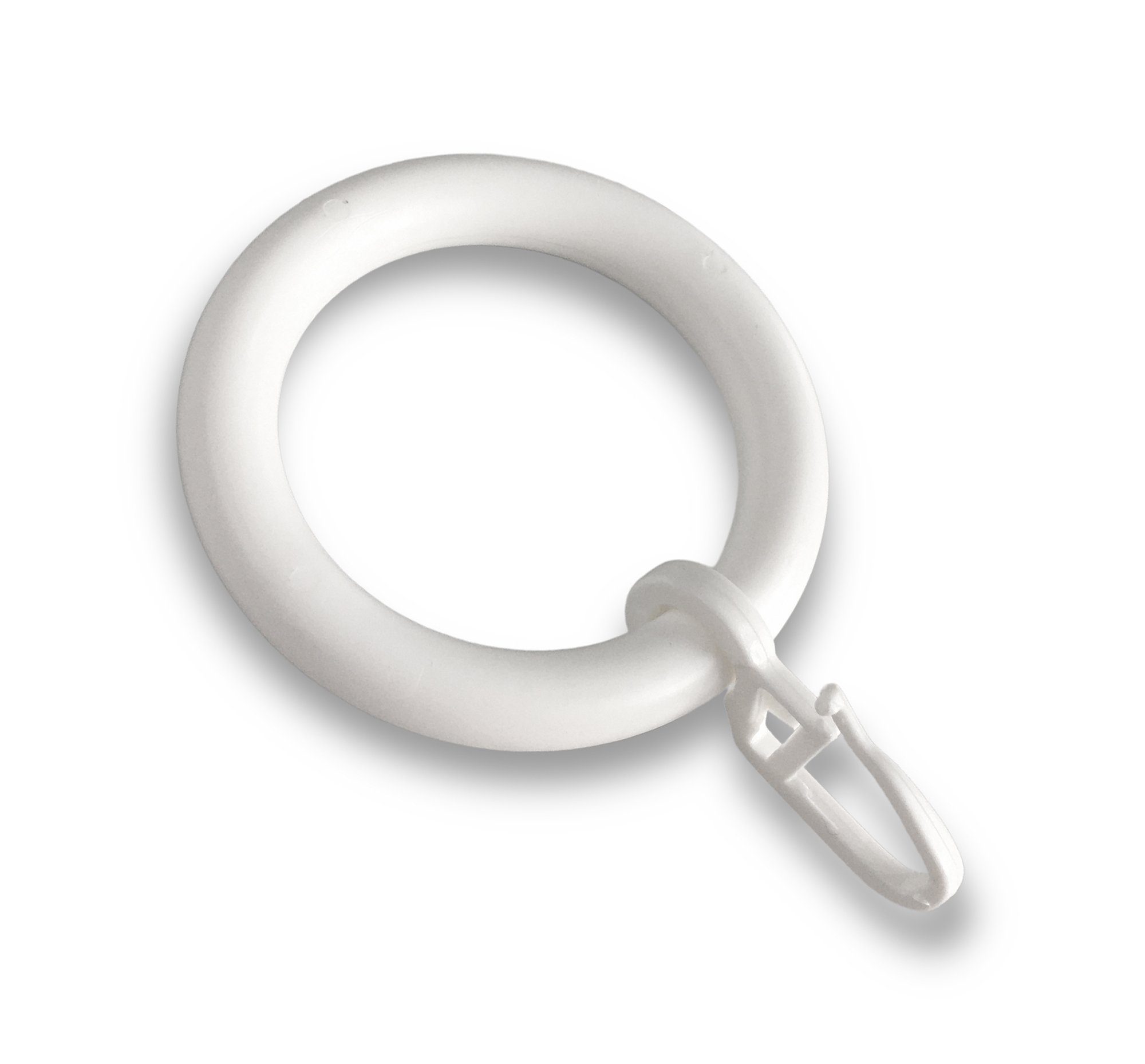 nodeko Gardinenring 10 Stück Vorhangringe für Gardinenstangen Ø 28 mm, für Vorhangstangen und Gardinenstangen Durchmesser 28 mm, (Packung, mit Faltenhaken), Ringe vollrund