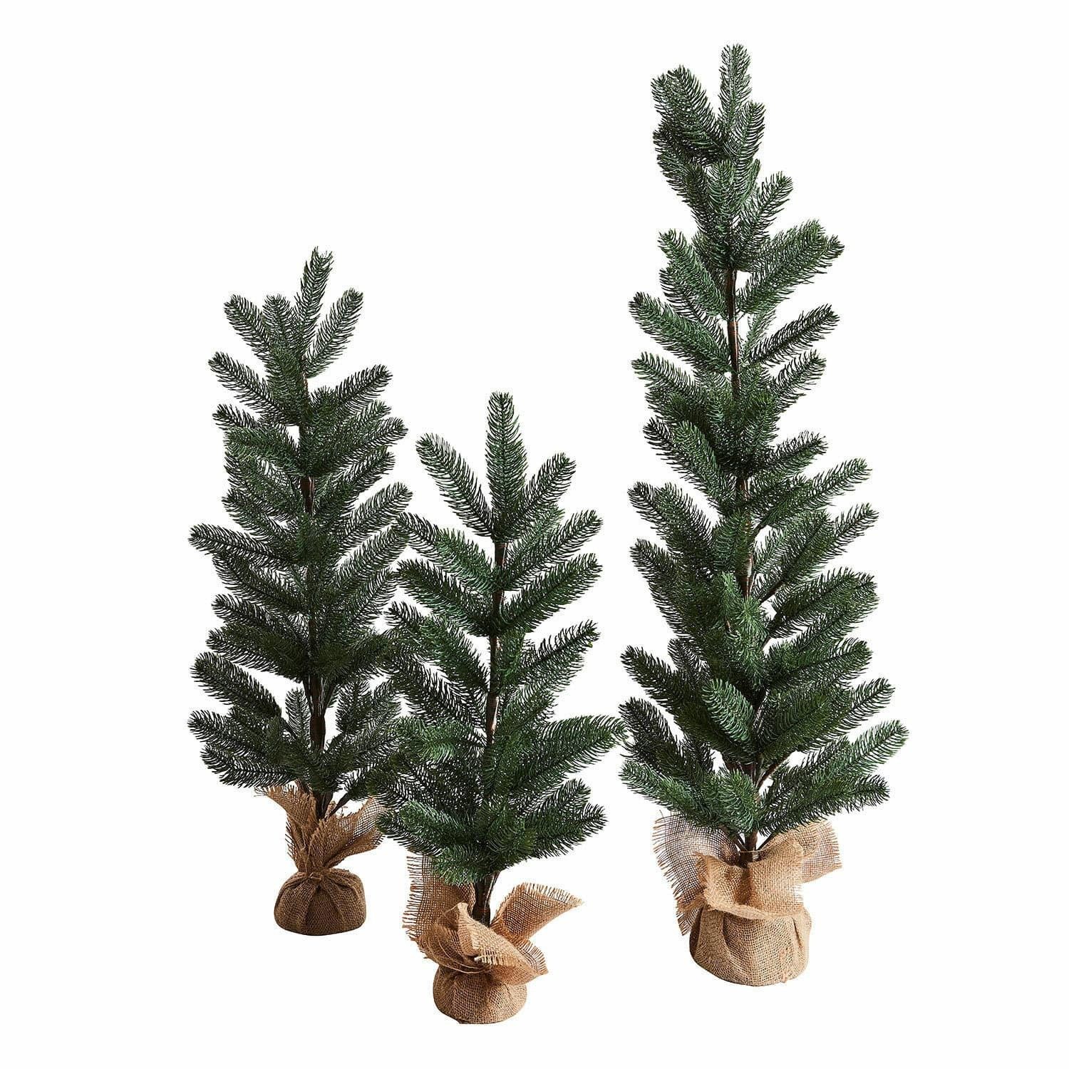 Künstlicher Weihnachtsbaum Deko-Baum 3er Set Merpins grün