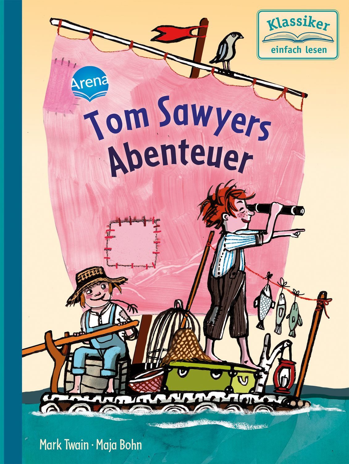Kinderbuch Tom Sawyers Abenteuer Klassiker einfach lesen Mark Twain, Wolfgang Knape