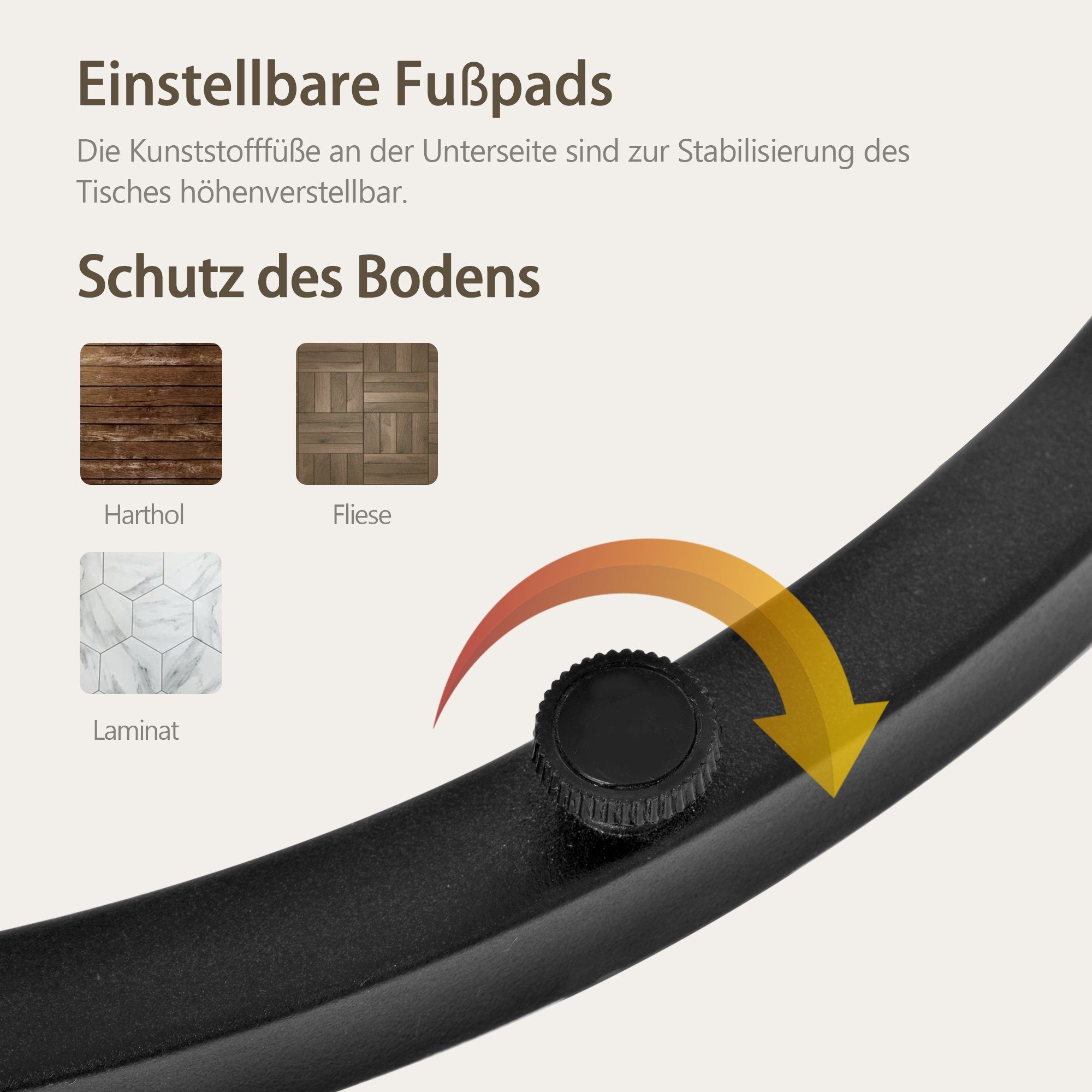 HAUSS SPOLE Couchtisch Runder Couchtisch 2er Set Satz Kaffeetisch Beistelltisch (2-St., 2 Stücke Groß und Klein)