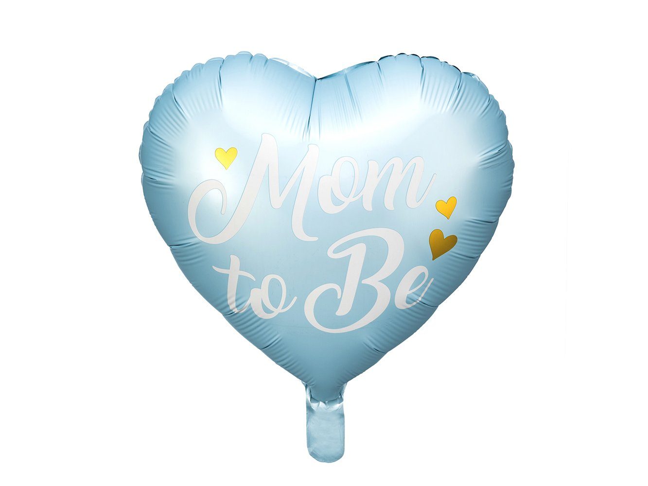 partydeco Luftballon, Folienballon Herz mit Schriftzug Mom to Be 35cm blau