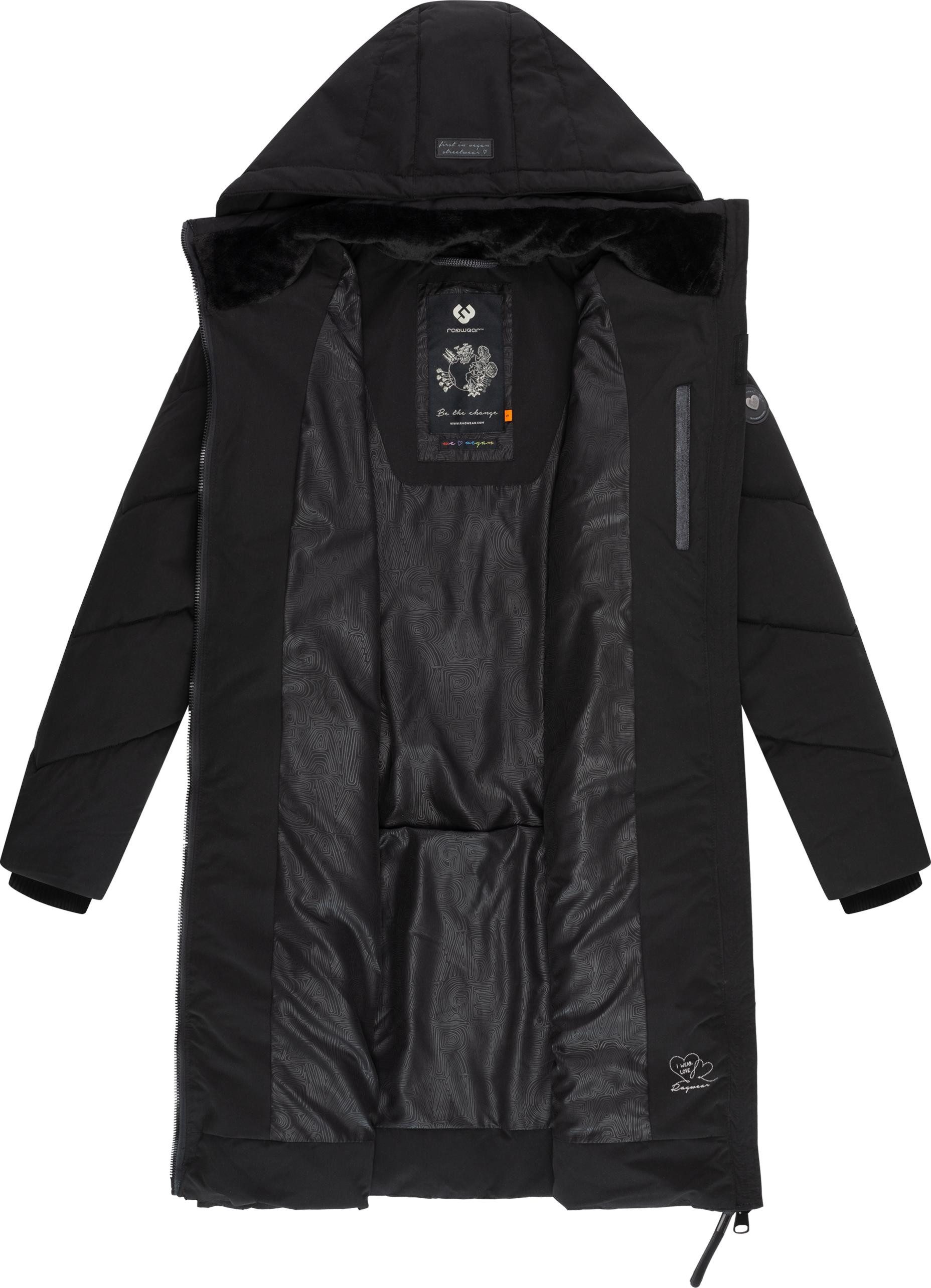 Ragwear Wintermantel Rebelka wasserdichter Winterparka mit abnehmbarer Kapuze