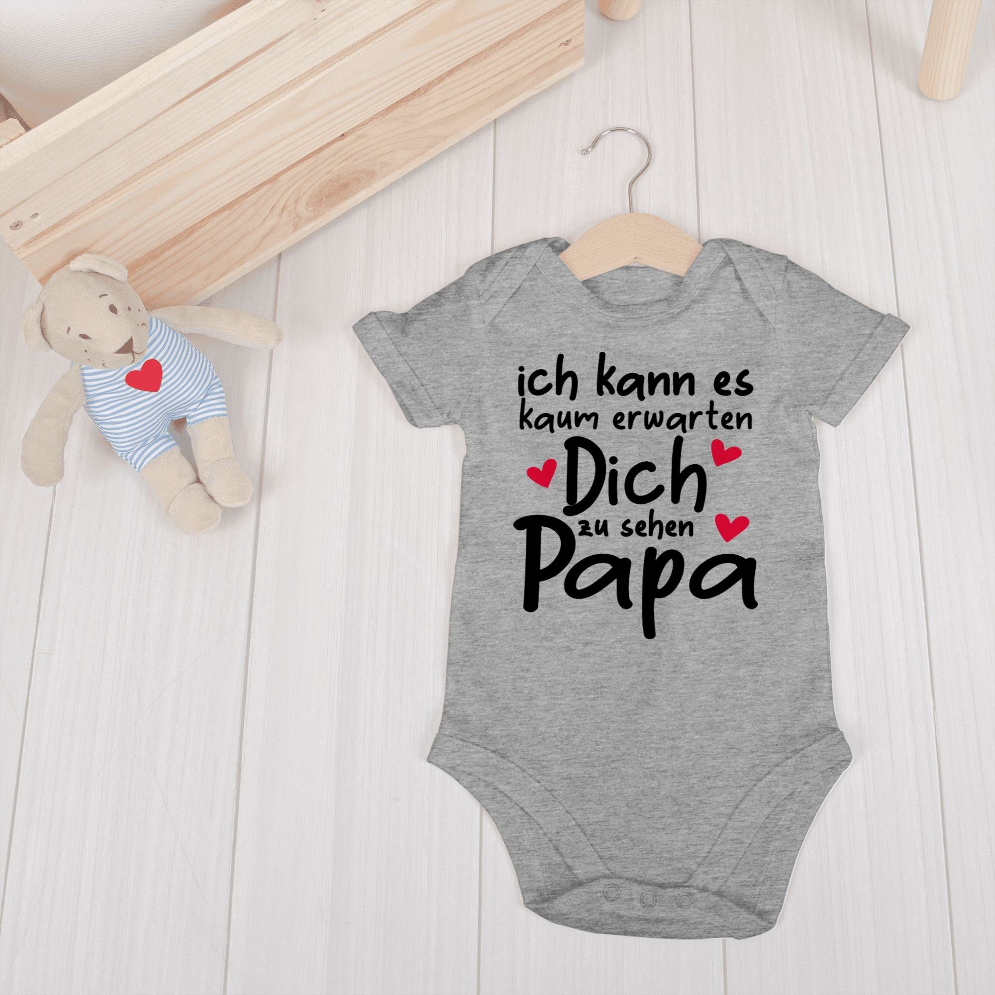 Shirtracer Shirtbody Ich kann es kaum erwarten dich zu sehen Papa Geschenk Vatertag Baby