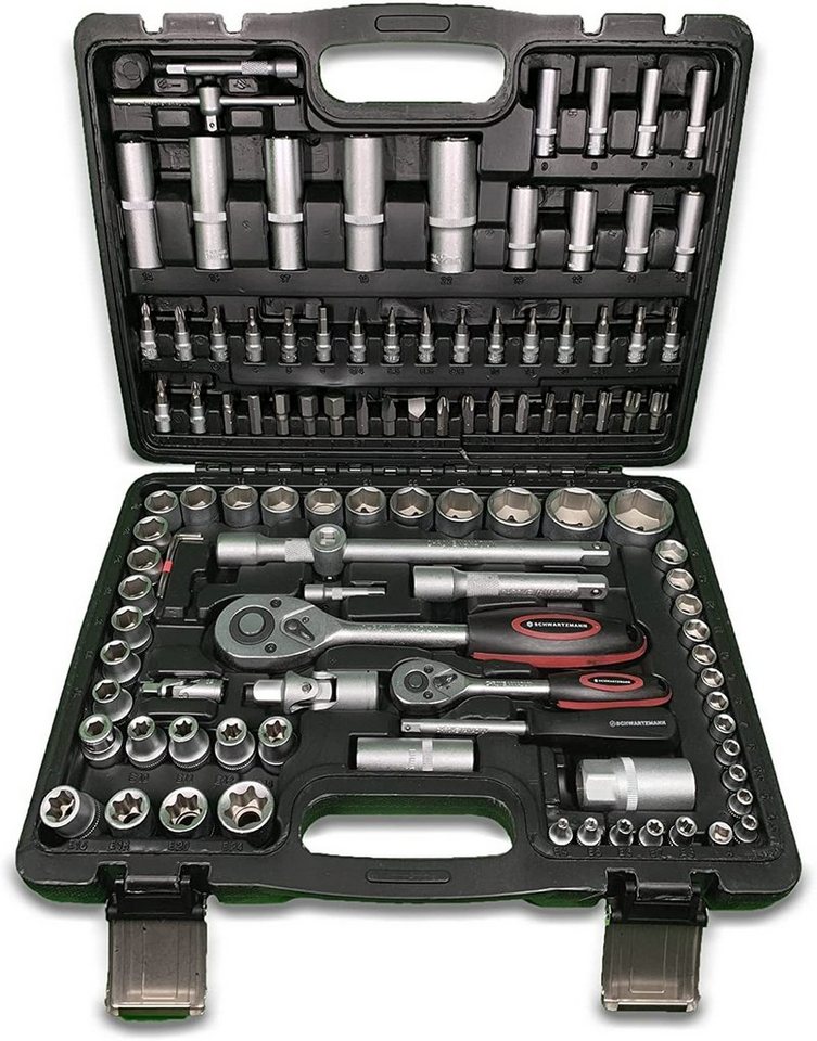 Markenwarenshop-Style Werkzeugset Schwartzmann Werkzeugkoffer Werkzeugset  mit 108 Teile