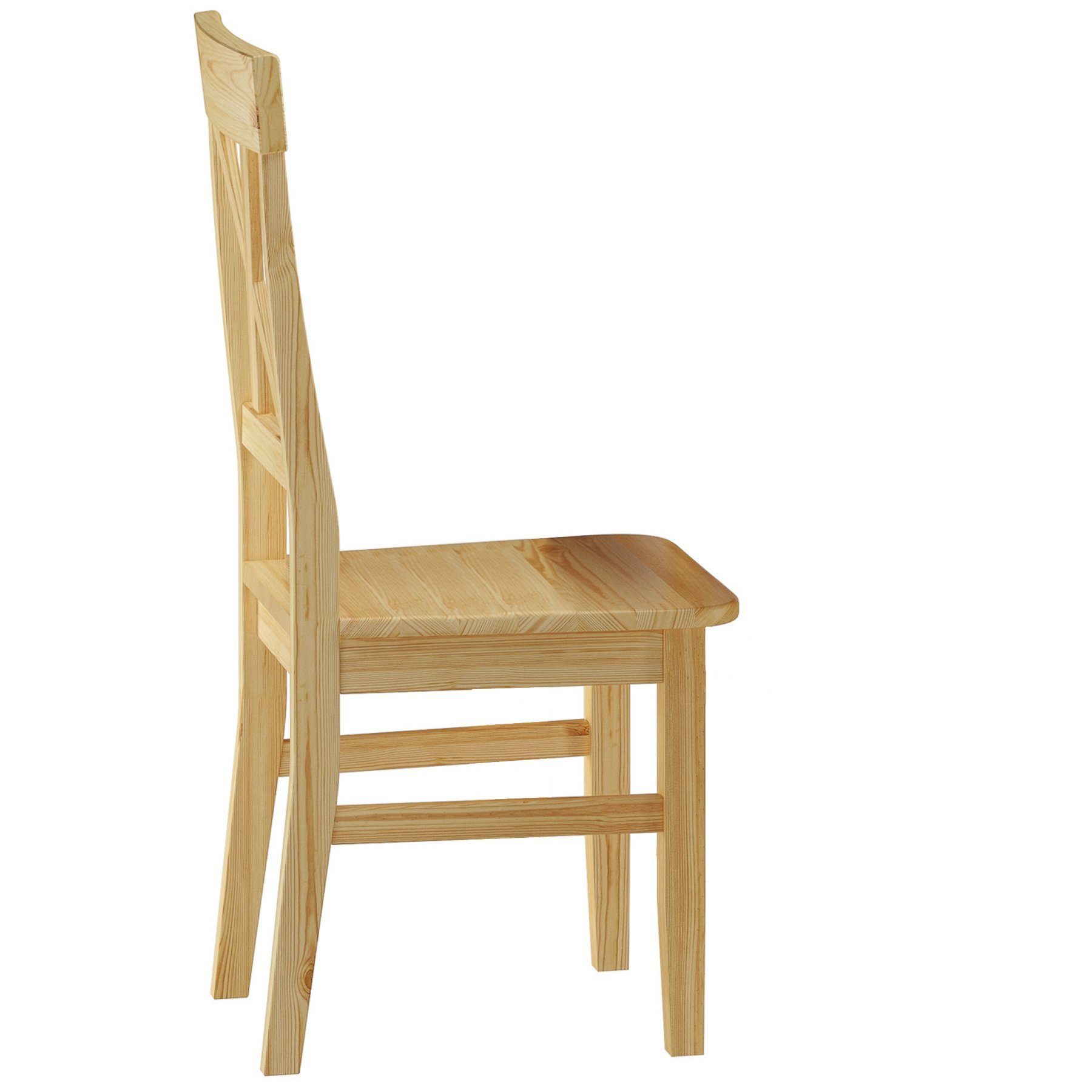 ERST-HOLZ Essgruppe itzgarnitur 4 Kiefer Massivholz Tisch Stühle und mit Vollholzmöbel