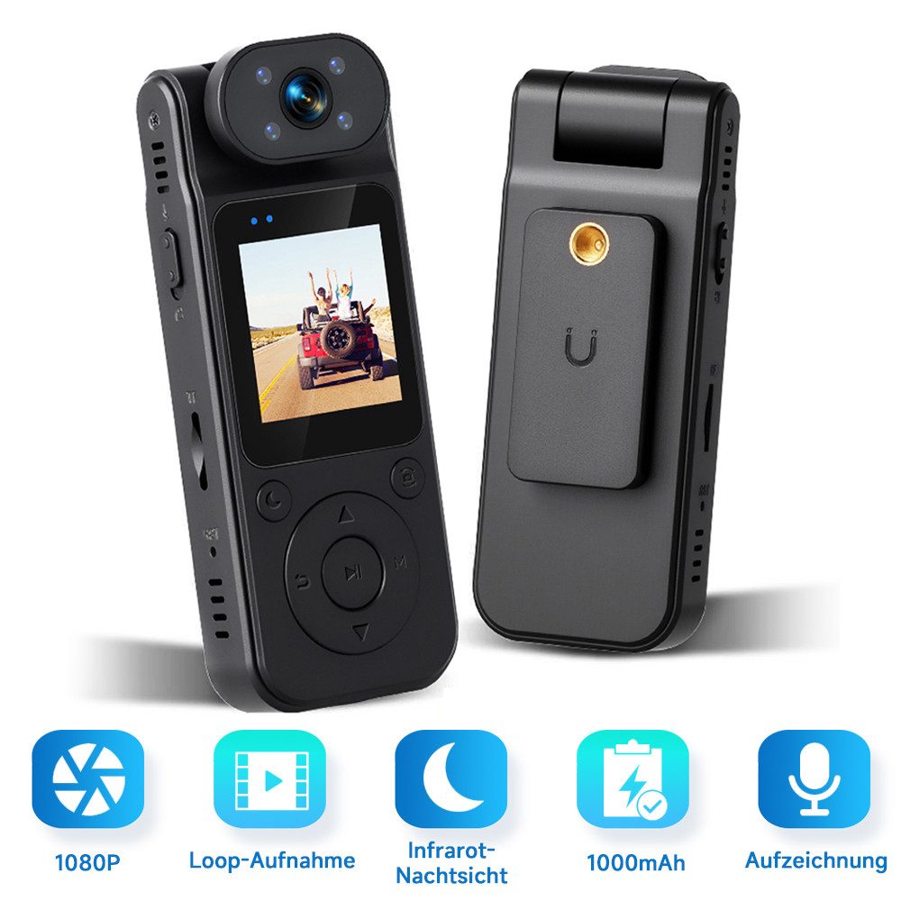 Hikity Action Cam 1.6 Zoll HD Video-DVR IR-Nachtsichtkamera Camcorder Action Cam (Körperkamera)