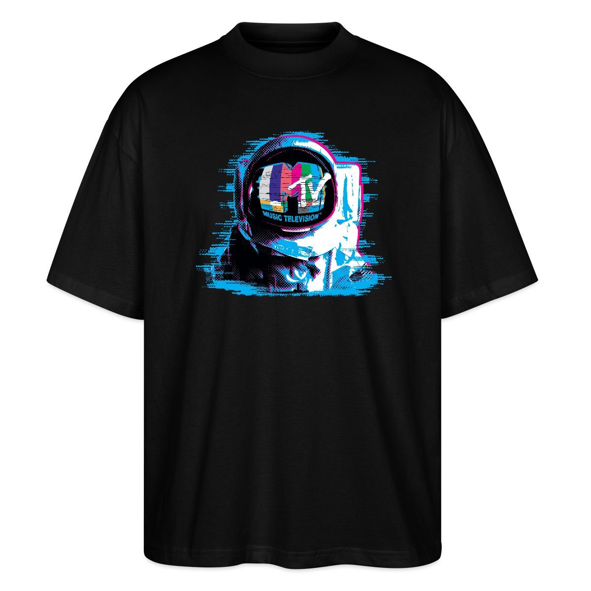 Spreadshirt T-Shirt MTV Astronaut Mit MTV-Logo Oversize Unisex T-Shirt (1-tlg)