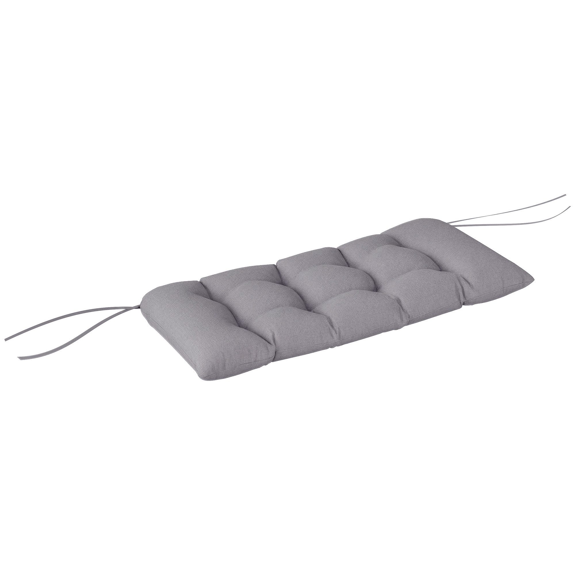 Outsunny Bankauflage mit Bändern, wasserabweisend, UPF50+, (Bankkissen, 1 St., Outdoor Sitzkissen), für Gartenmöbel, Sitzbank, 105 x 46 x 12,5 cm, Grau