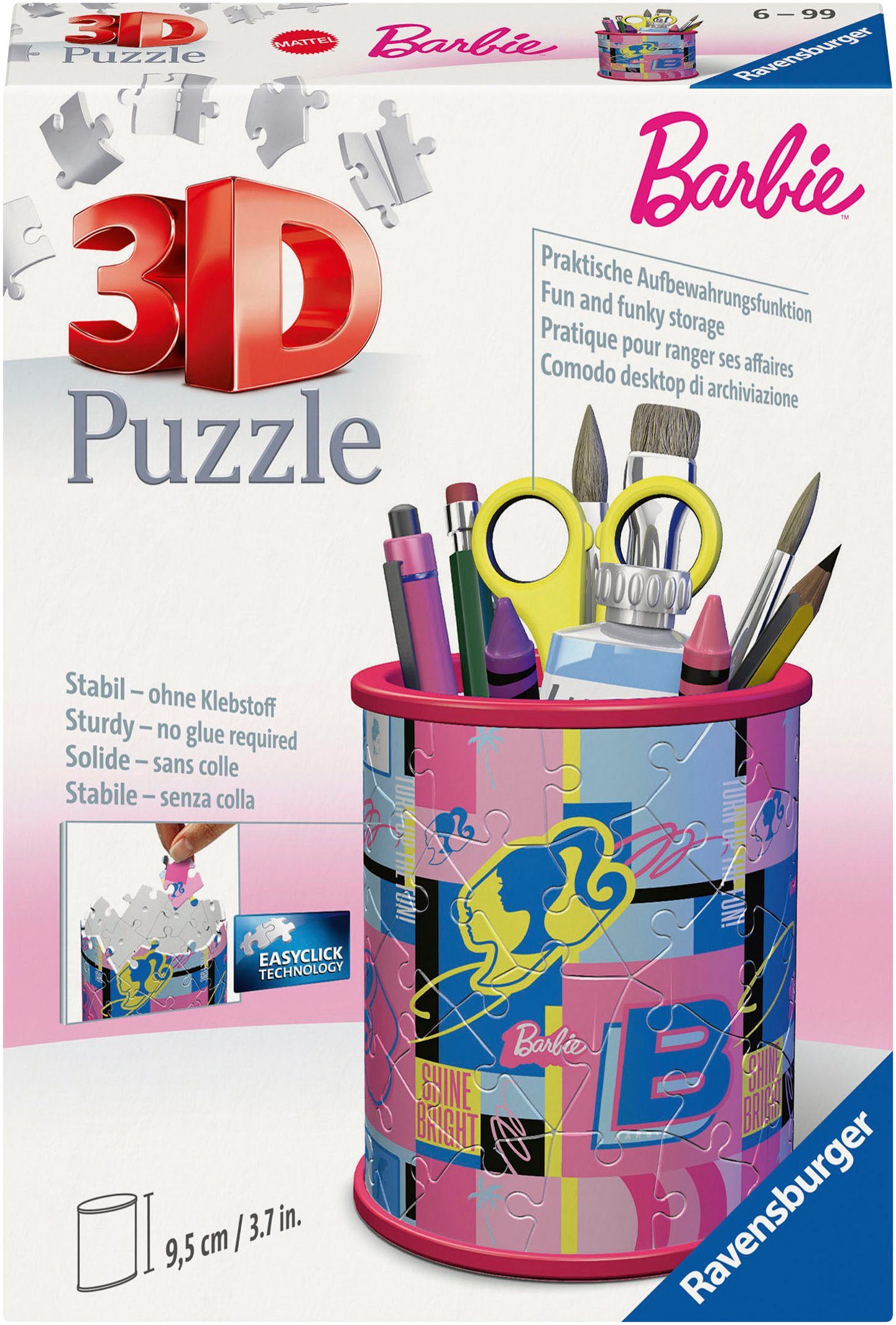 Ravensburger 3D-Puzzle Utensilo Barbie, 54 Puzzleteile, Made in Europe, FSC® - schützt Wald - weltweit