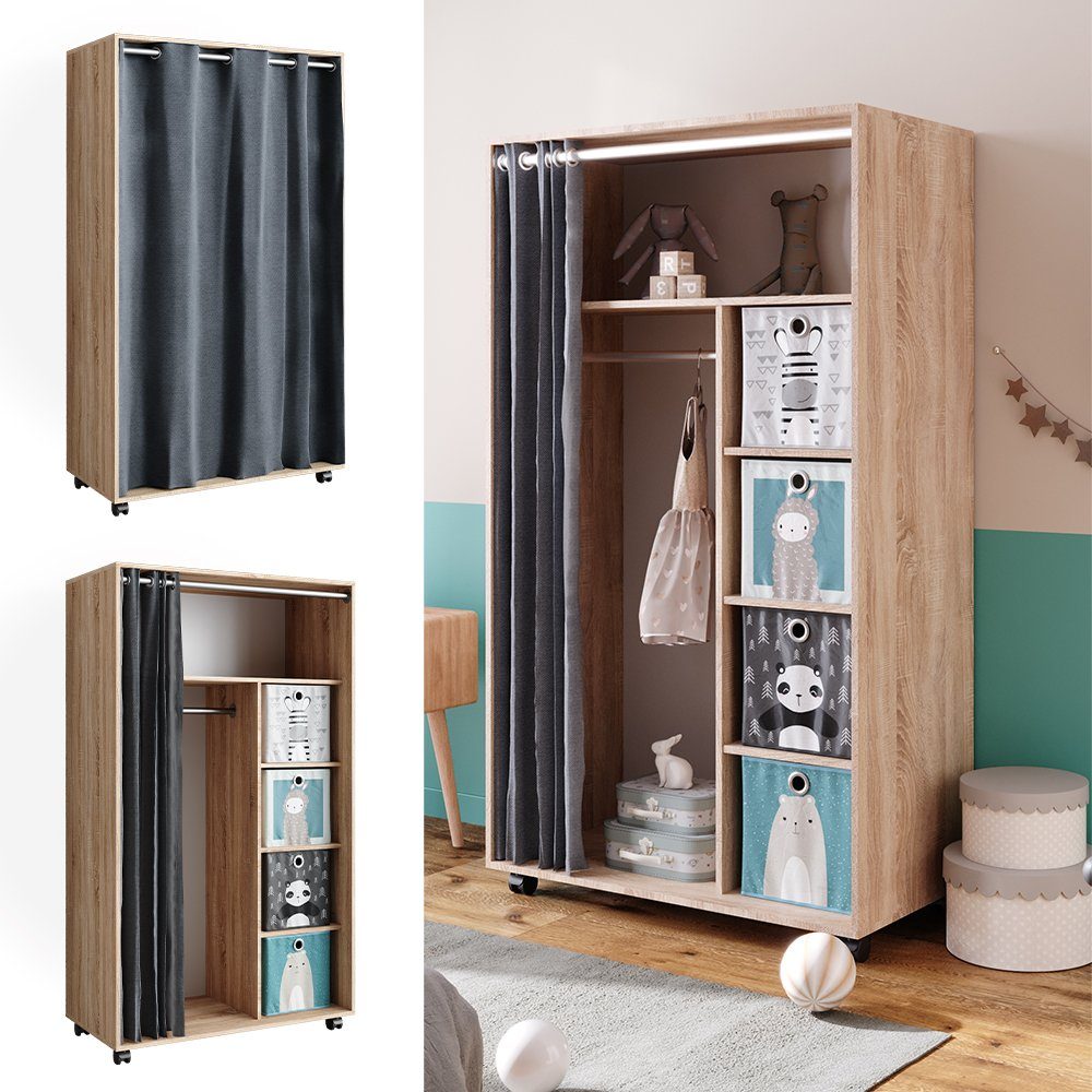 Vicco Kleiderschrank Doros, Sonoma, 100 x günstig online kaufen