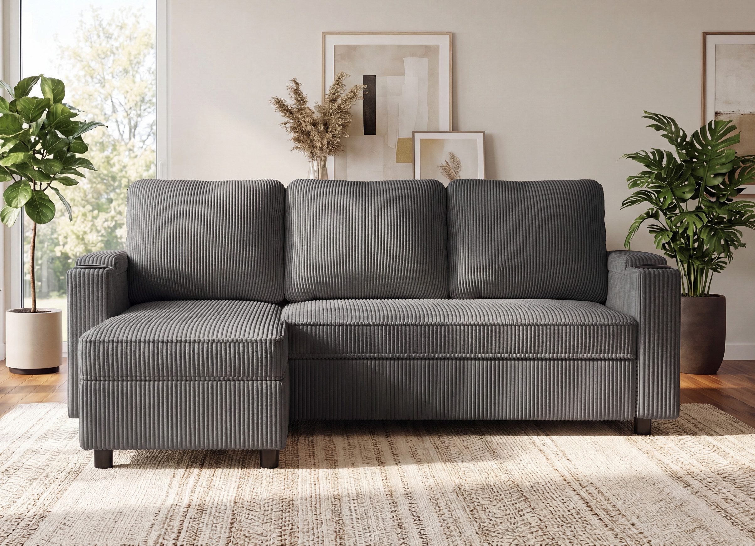 GUNJI Ecksofa L-shaped/U-shaped sofa with storage and sleeping functions