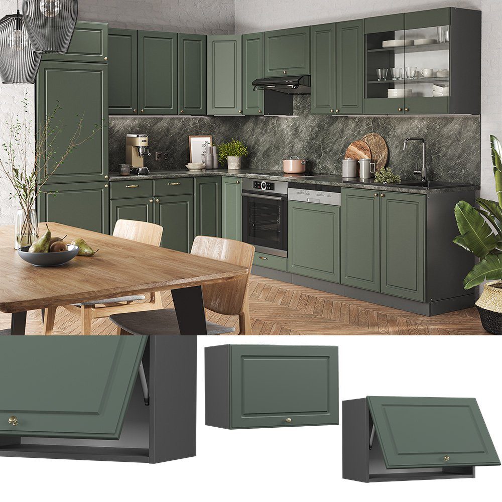Vicco Hängeschrank Fame-Line, Grün-Gold Landhaus/Anthrazit, 60 günstig online kaufen
