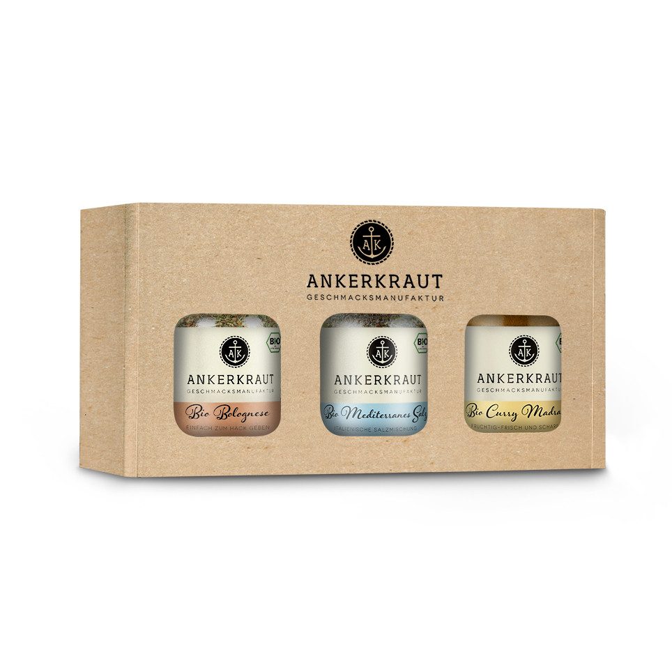 Ankerkraut Gewürz Bio Trio Gewürz-Box, Bio Trio Gewürz-Box