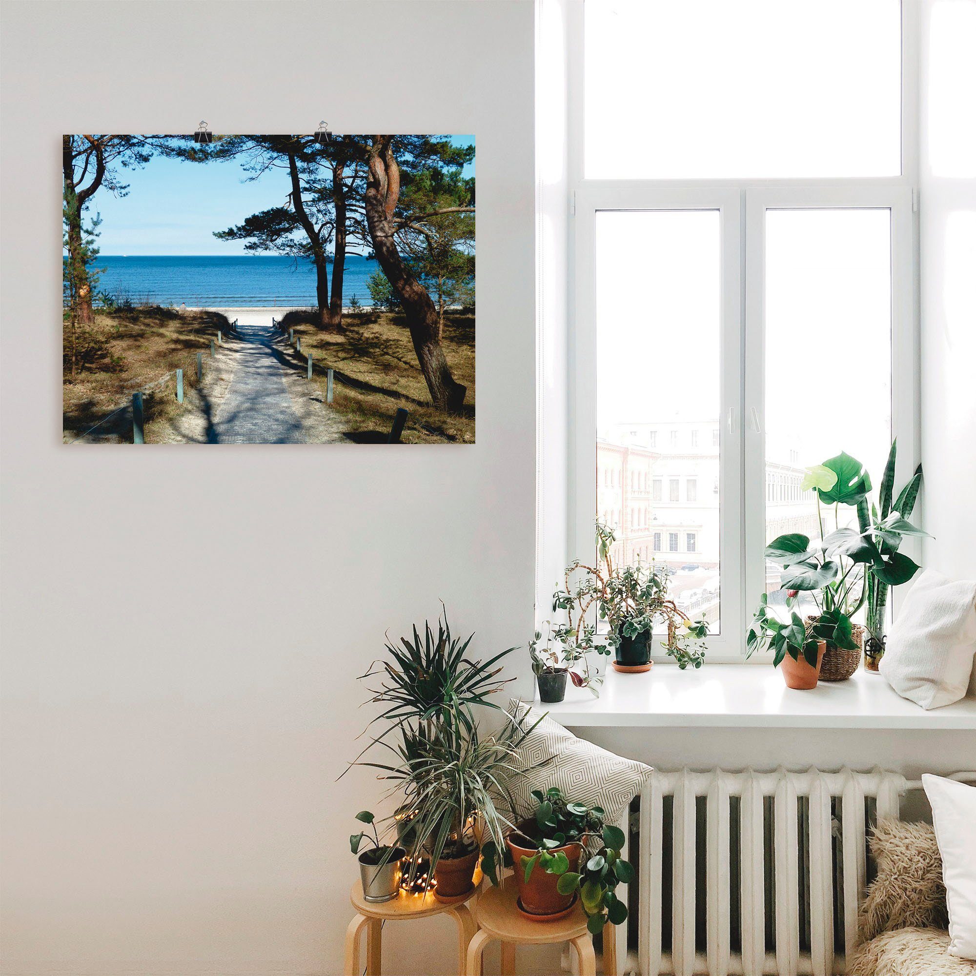 Artland Wandbild schöne Ostseeküste, Gewässer (1 St), als Leinwandbild, Wandaufkleber oder Poster in versch. Größen
