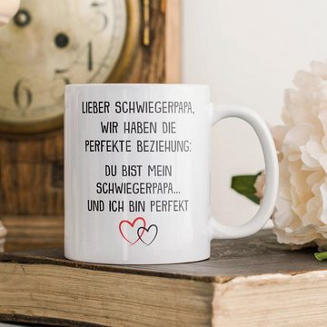 22Feels Tasse Schwiegerpapa Geschenk Hochzeit Männer Vater der Braut des Bräutigams, Keramik, Made in Germany, Spülmaschinenfest