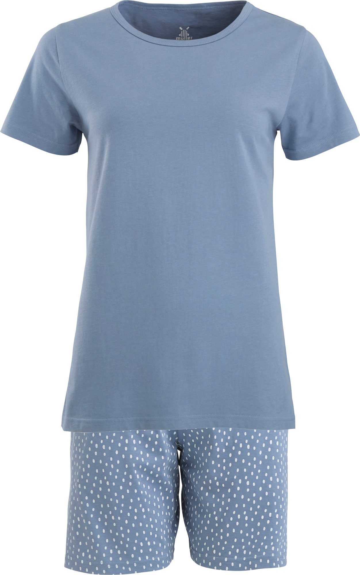 Erwin Müller Pyjama Damen-Shorty Single-Jersey Punkte