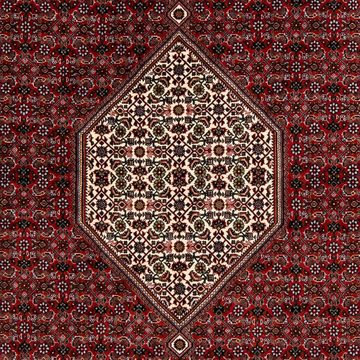 Orientteppich Perser - Bidjar quadratisch - 203 x 196 cm - dunkelrot, morgenland, quadratisch, Höhe: 15 mm, Wohnzimmer, Handgeknüpft, Einzelstück mit Zertifikat