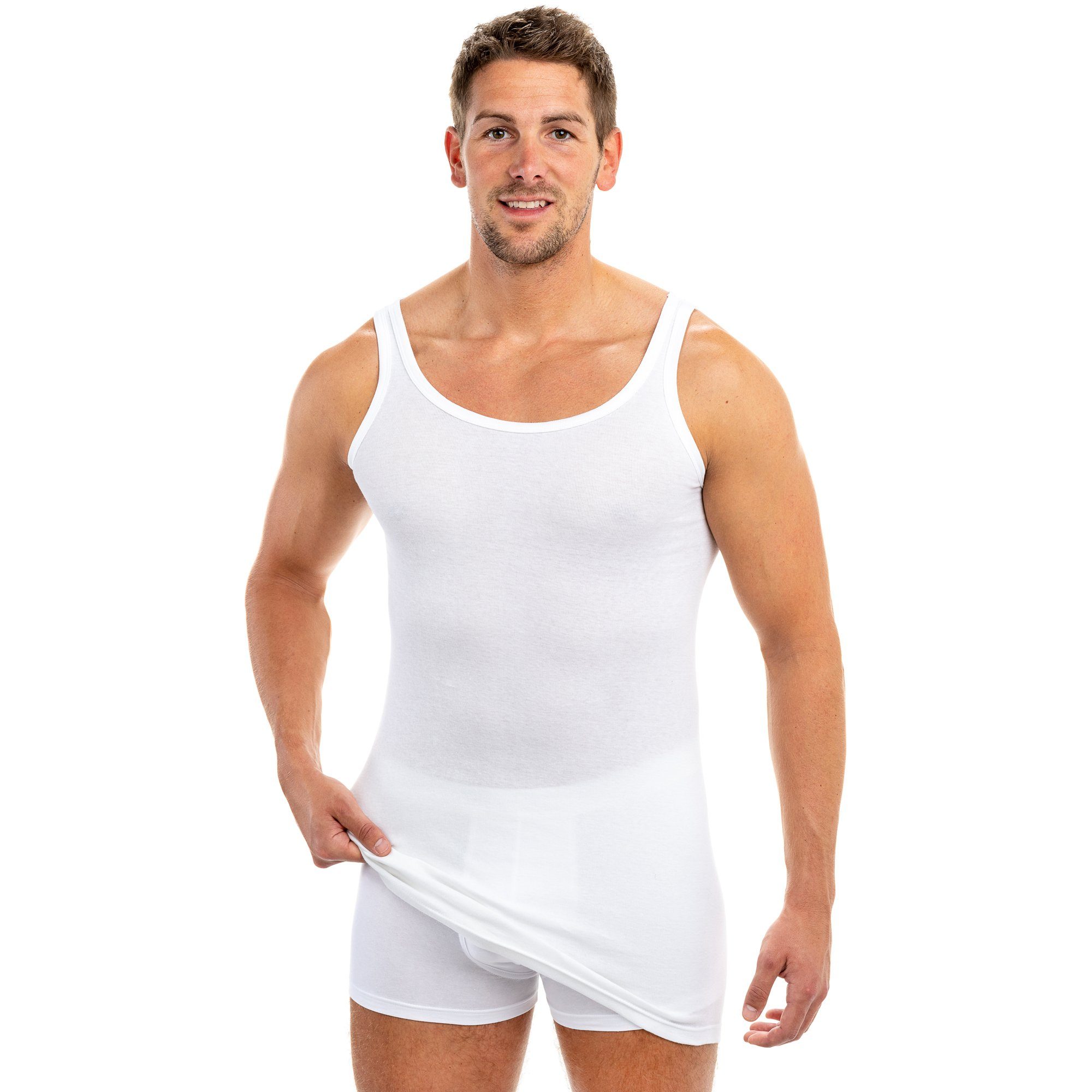 HERMKO Unterhemd 3007 extralanges Herren Unterhemd günstig online kaufen