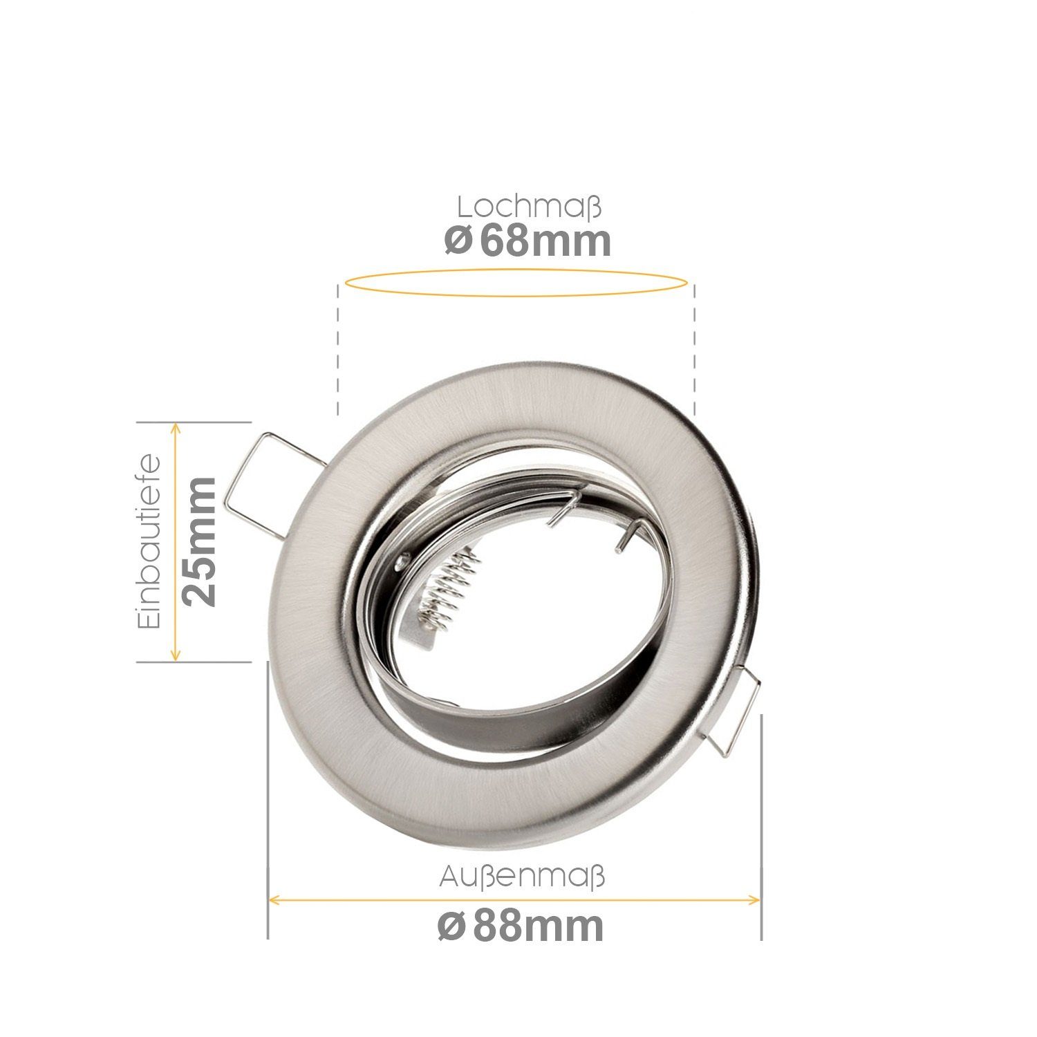 Sweet LED Deckenspot 10er Set GU10 Einbaustrahler rund & schwenkbar 230V ch günstig online kaufen