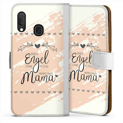 DeinDesign Handyhülle Muttertag Mama Spruch Engel Mama, Samsung Galaxy A20e Hülle Handy Flip Case Wallet Cover