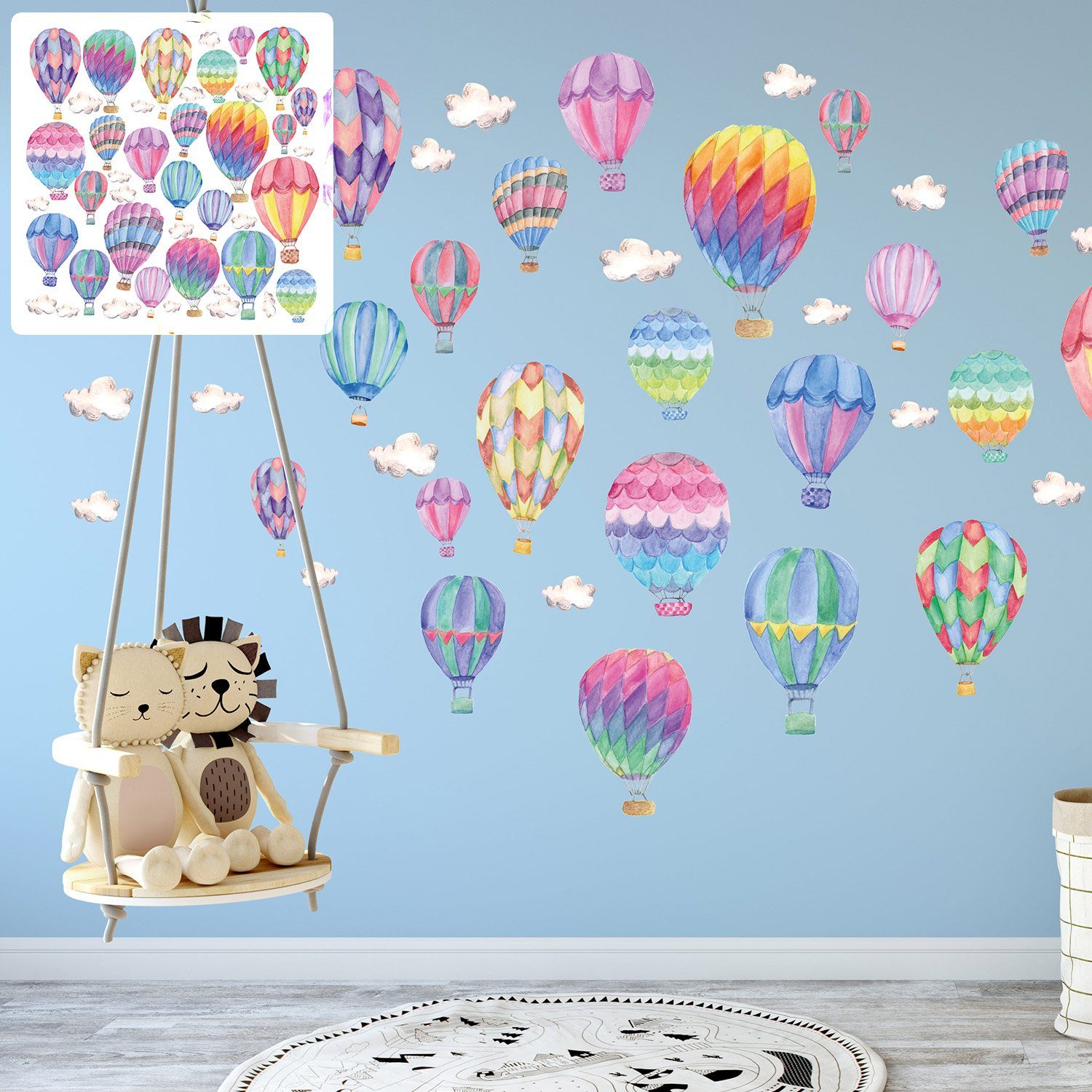 Sunnywall Wandtattoo »XXL Wandtattoo Heißluftballon Ballons Set  verschiedene Motive Kinderzimmer Aufkleber bunt Wanddeko« online kaufen |  OTTO