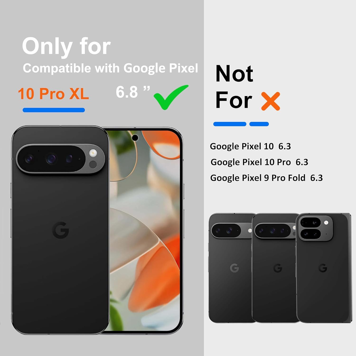 CLM-Tech Displayschutzglas 2X für Google Pixel 10 Pro XL 6,8 Zoll, Panzerfolie 2X Kameraschutz 4er Set Kameraglas Panzerglas 9H Glas Folie, 4 Stück, Anti-Finger – Bild 2 von 5