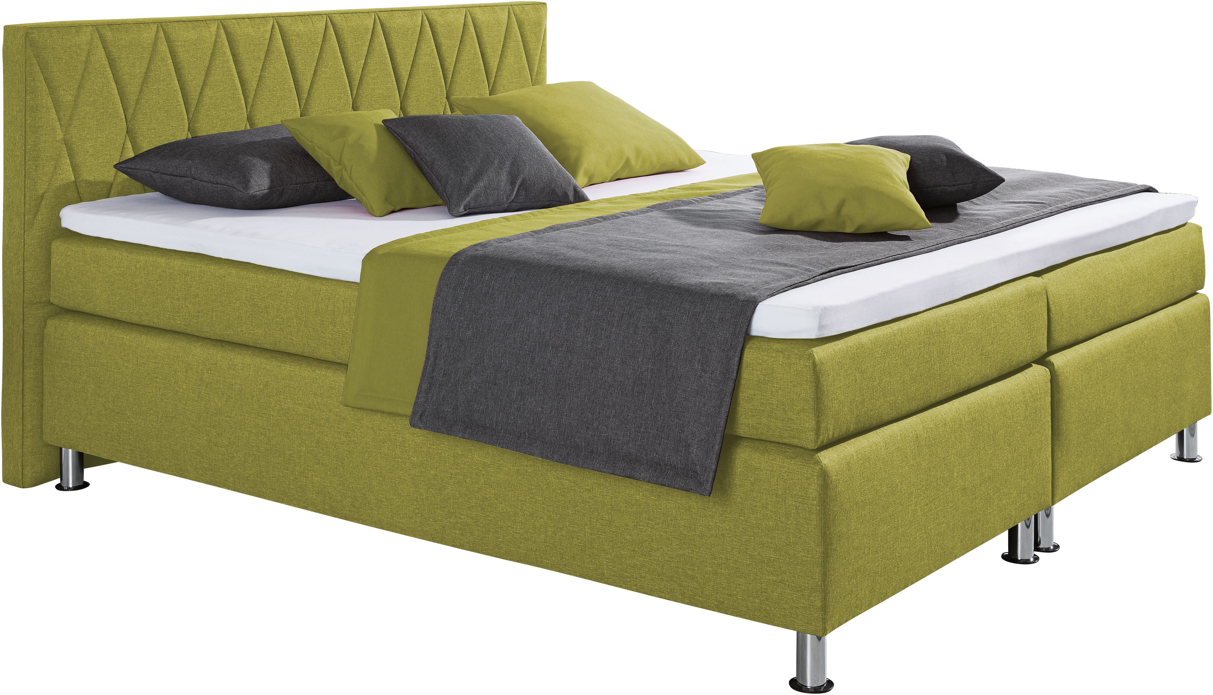 hapo Boxspringbett ATLANTA (Topper separat erhältlich), erhältlich in verschiedenen Breiten, Farben & Maratzenarten