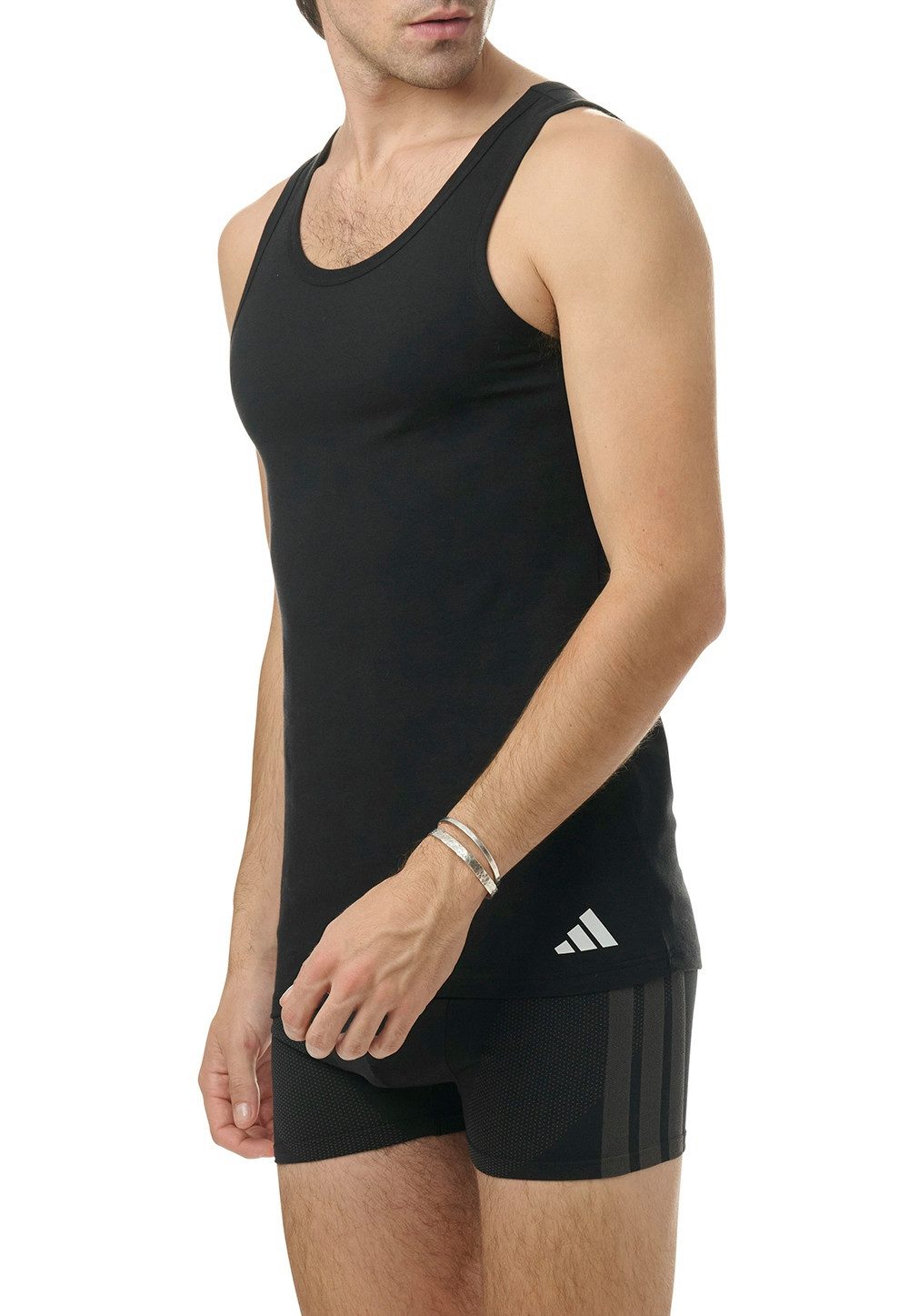 adidas Sportswear Tanktop Active Flex Cotton (2er Pack) Baumwoll-Mix, elastisch, Rundhalsausschnitt