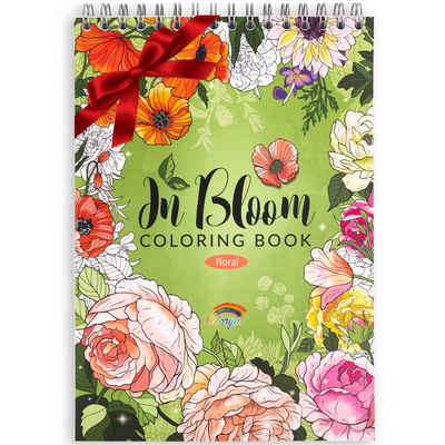 Colorya Malen nach Zahlen Colorya In Bloom: Entspannendes A4 Anti-Stress Malbuch für Erwachsene