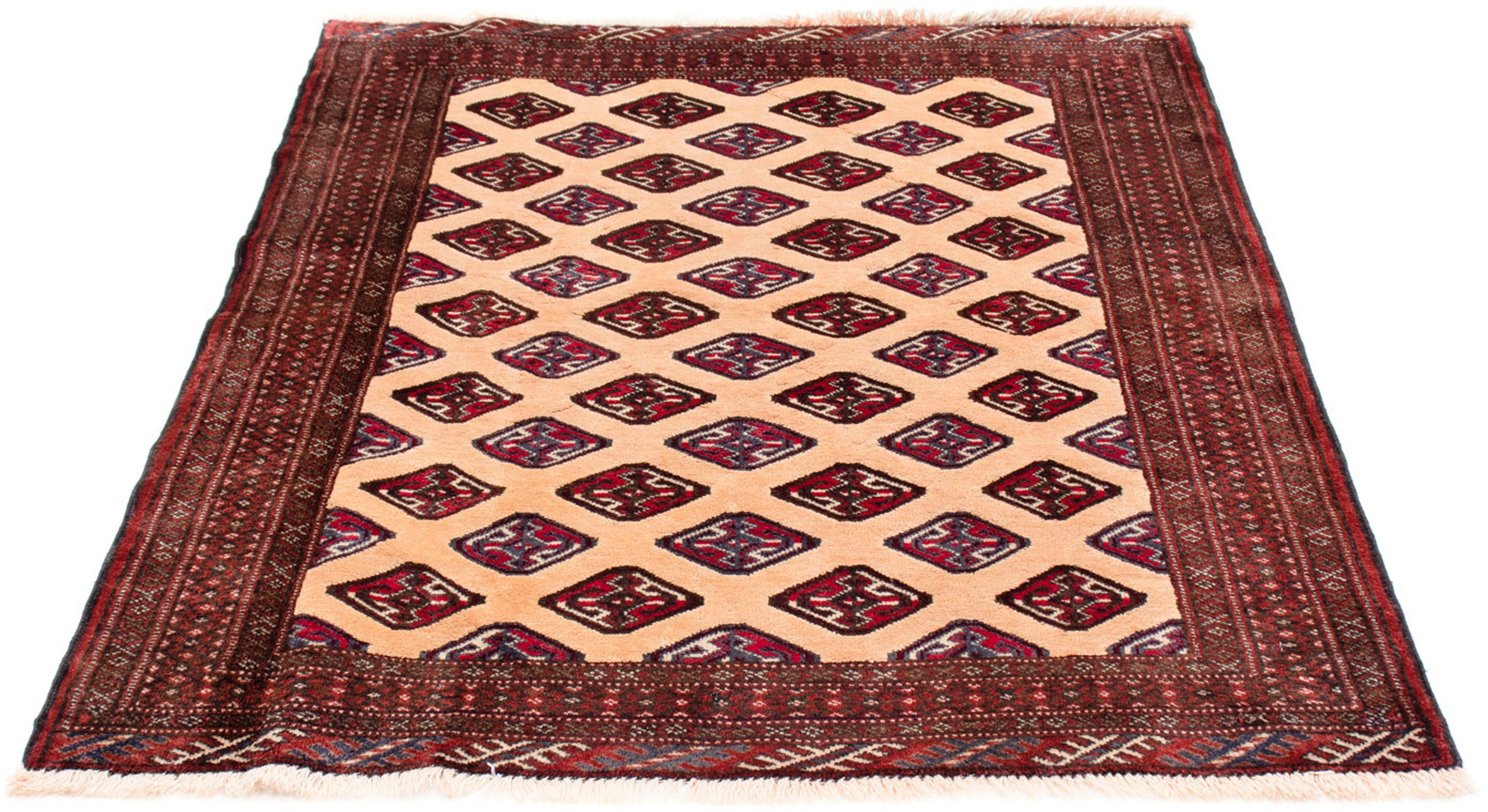 Orientteppich Belutsch - 143 x 116 cm - hellbraun, morgenland, rechteckig, Höhe: 8 mm, Wohnzimmer, Handgeknüpft, Einzelstück mit Zertifikat