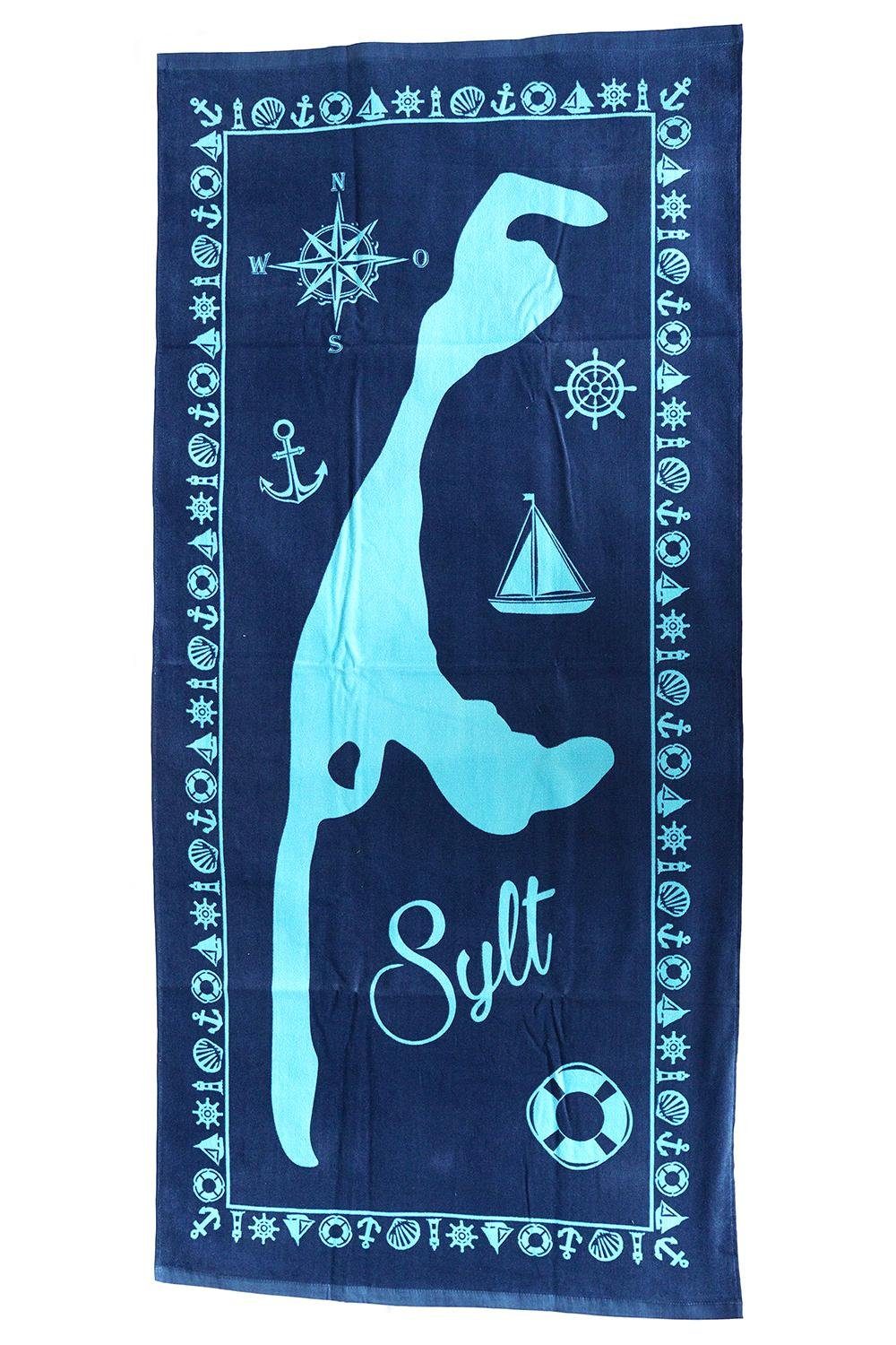 ELLUG Handtücher Strandhandtuch Badetuch 100% Baumwolle Velours und Frottee günstig online kaufen