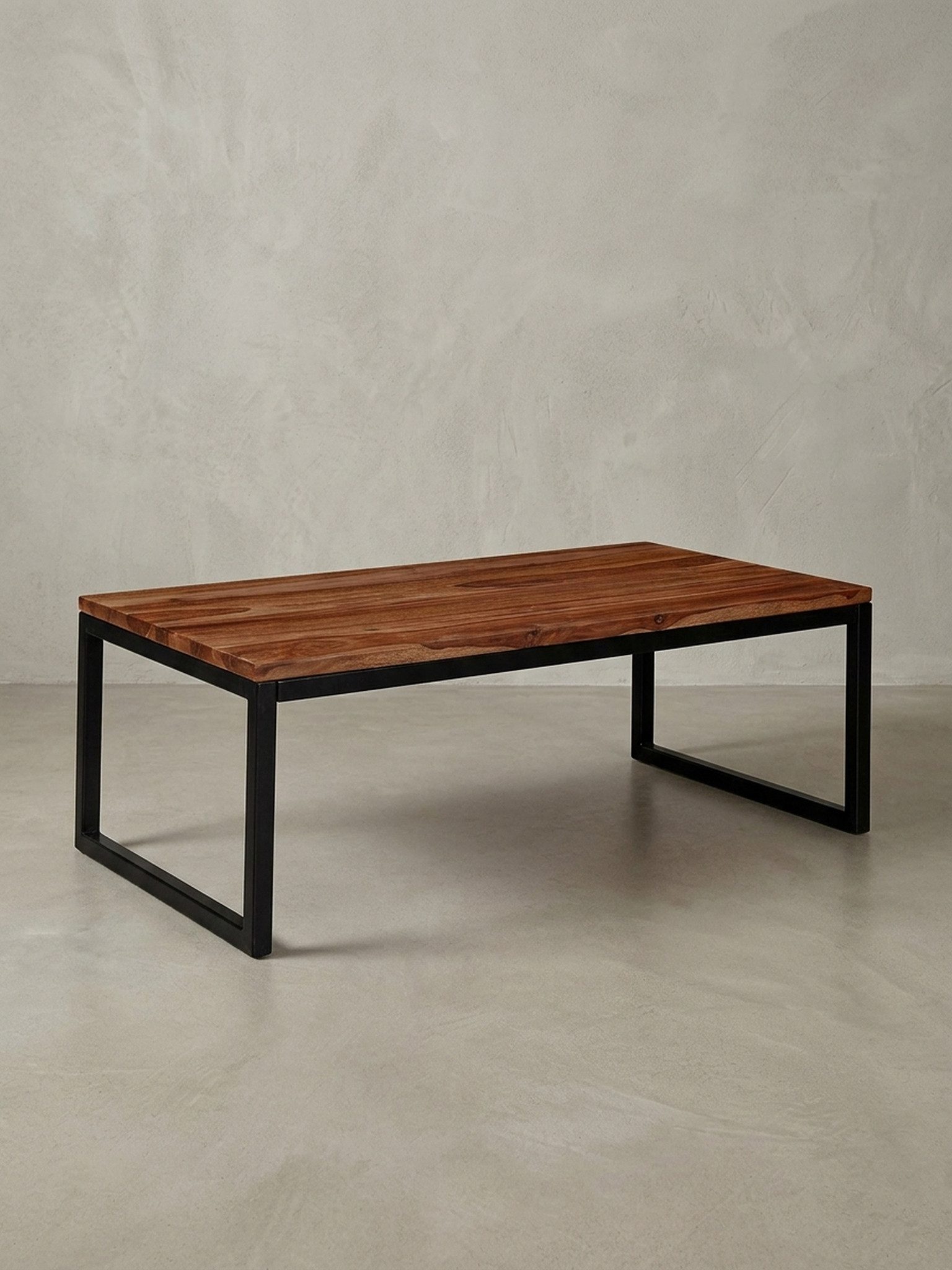 KADIMA DESIGN Couchtisch Couchtisch 110x40x60 cm Massivholz / Metall Wohnzimmertisch Holz (Massiv), Industrial Style Designer Sofatisch, Tisch Wohnzimmer, Loung – Bild 4 von 5