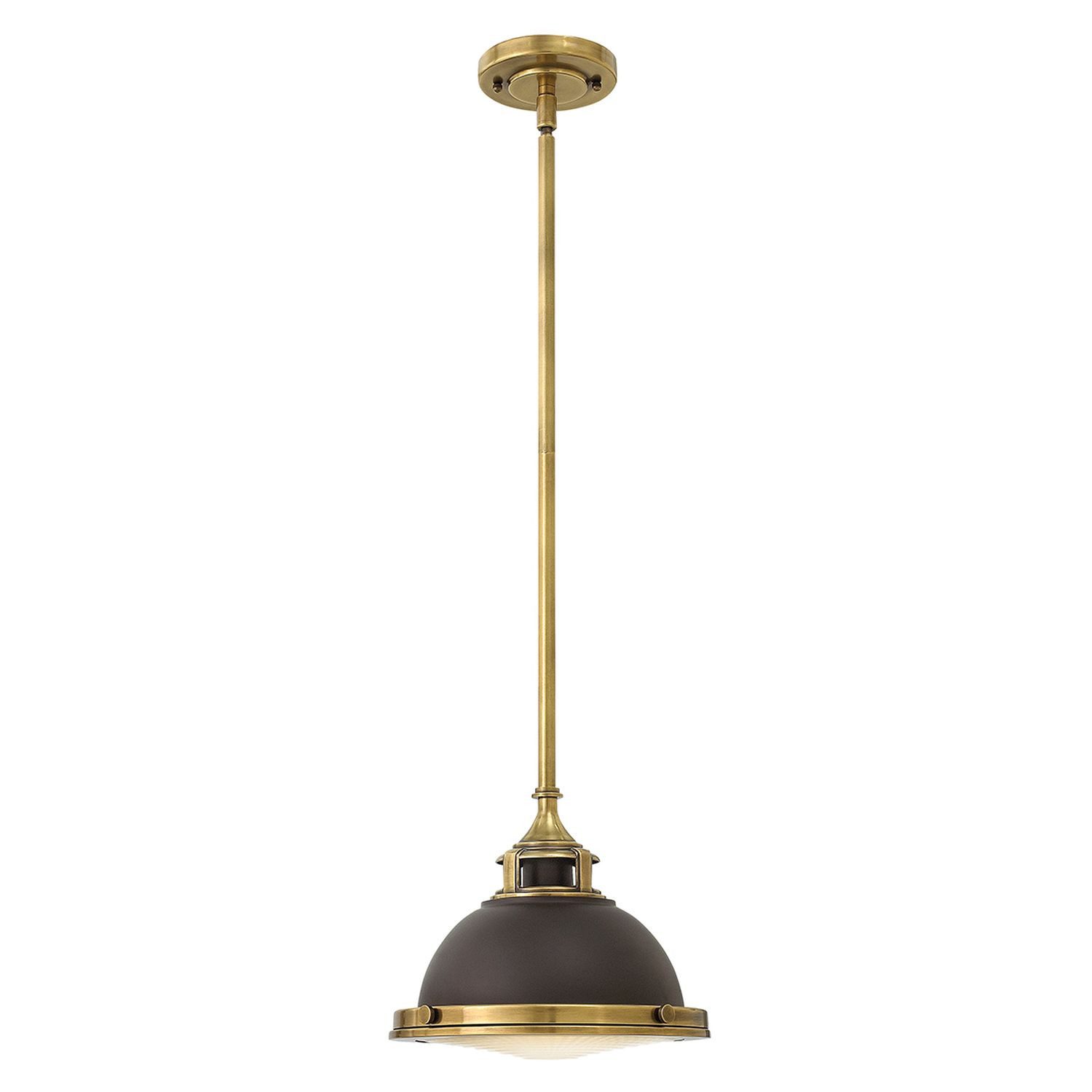 Licht-Erlebnisse Pendelleuchte VERONETT, ohne Leuchtmittel, Metall E27 rund D: 29,2 cm H: max. 99,8 cm in Bronze Antik Schwarz