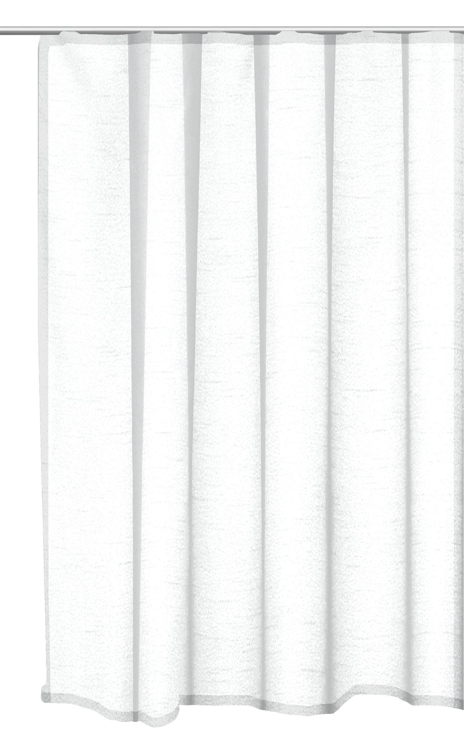 Haus und Deko Gardine Vorhang Kräuselband Seidenglanz halbtransparent Dekoschal Gardine (1 St), Kräuselband, halbtransparent, Polyester