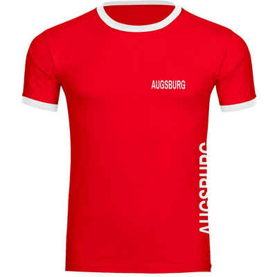 multifanshop T-Shirt Kontrast Augsburg - Brust & Seite - Männer
