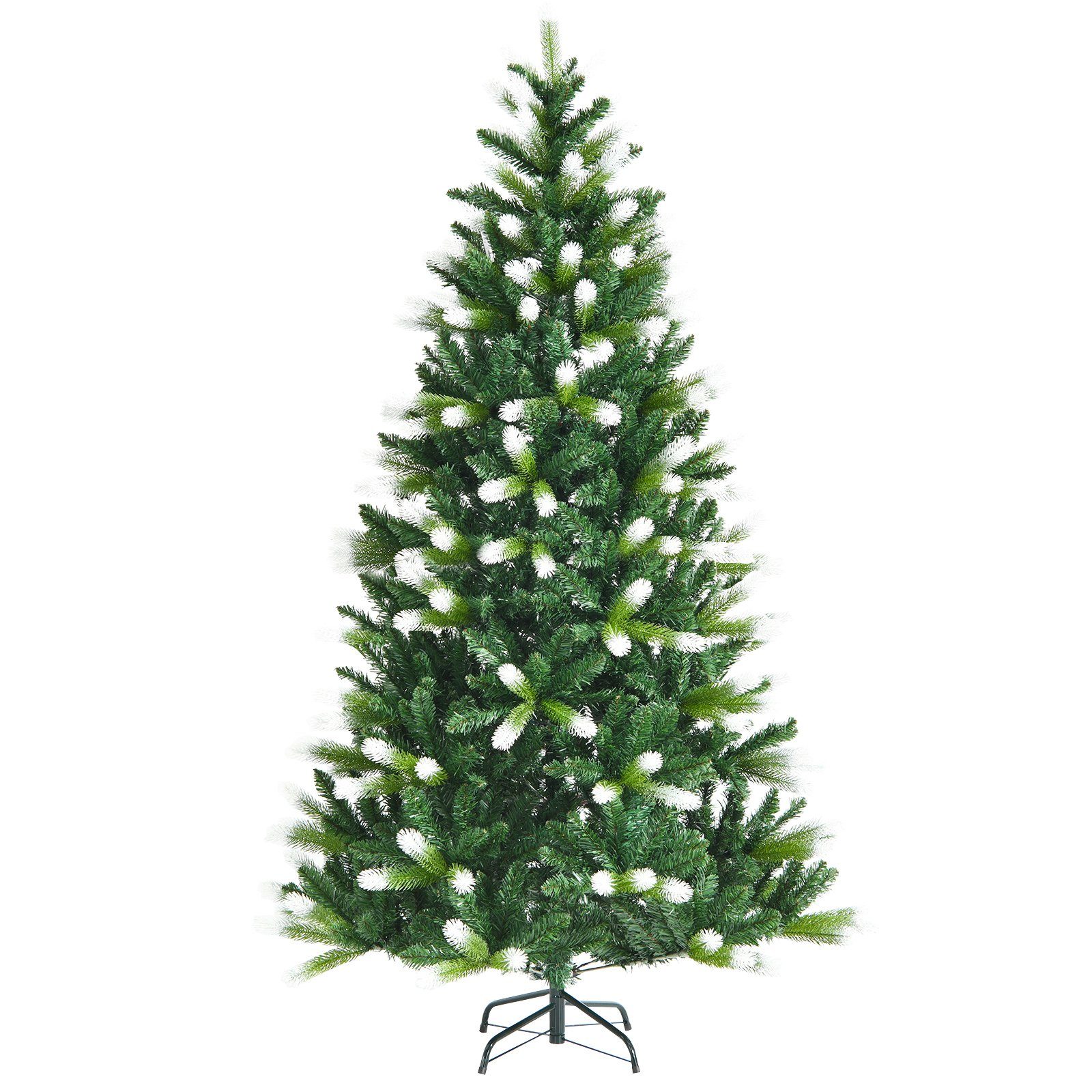 COSTWAY Künstlicher Weihnachtsbaum, mit Ständer 850 klappbarer PVC-Zweigen