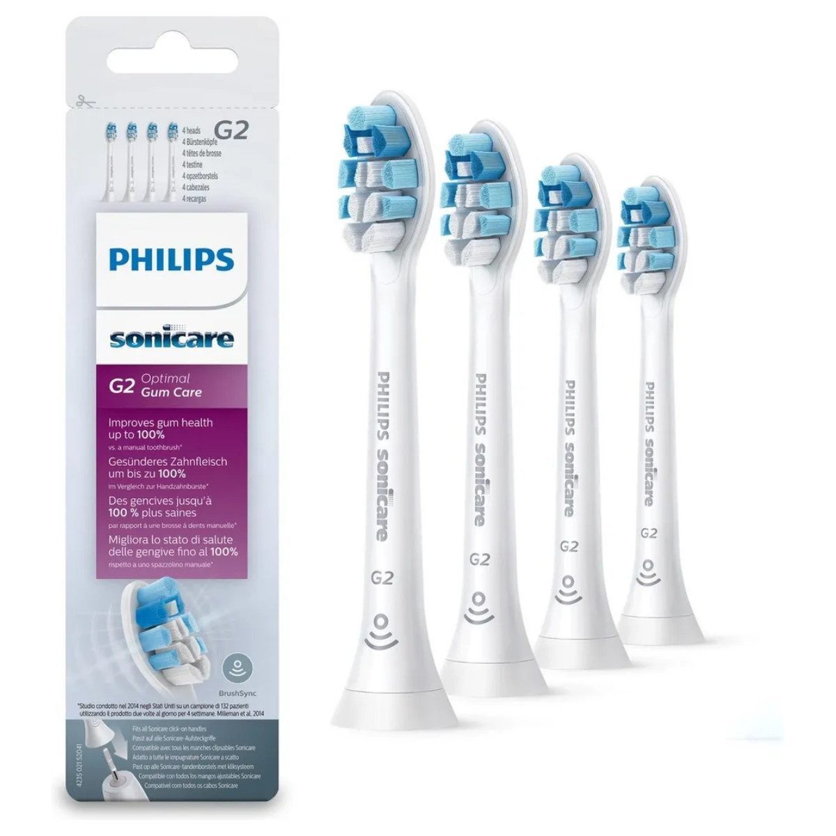 Philips Щетки HX9034/10, Sanfte Reinigung, Weiß