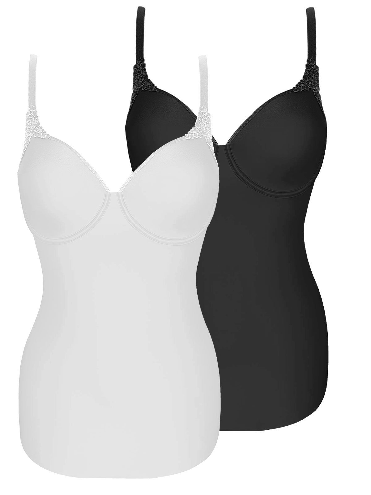 Viania BH-Hemd 2er Pack Spacer BH Hemd Carola (Spar-Set, 2-tlg) extra flache Nähte