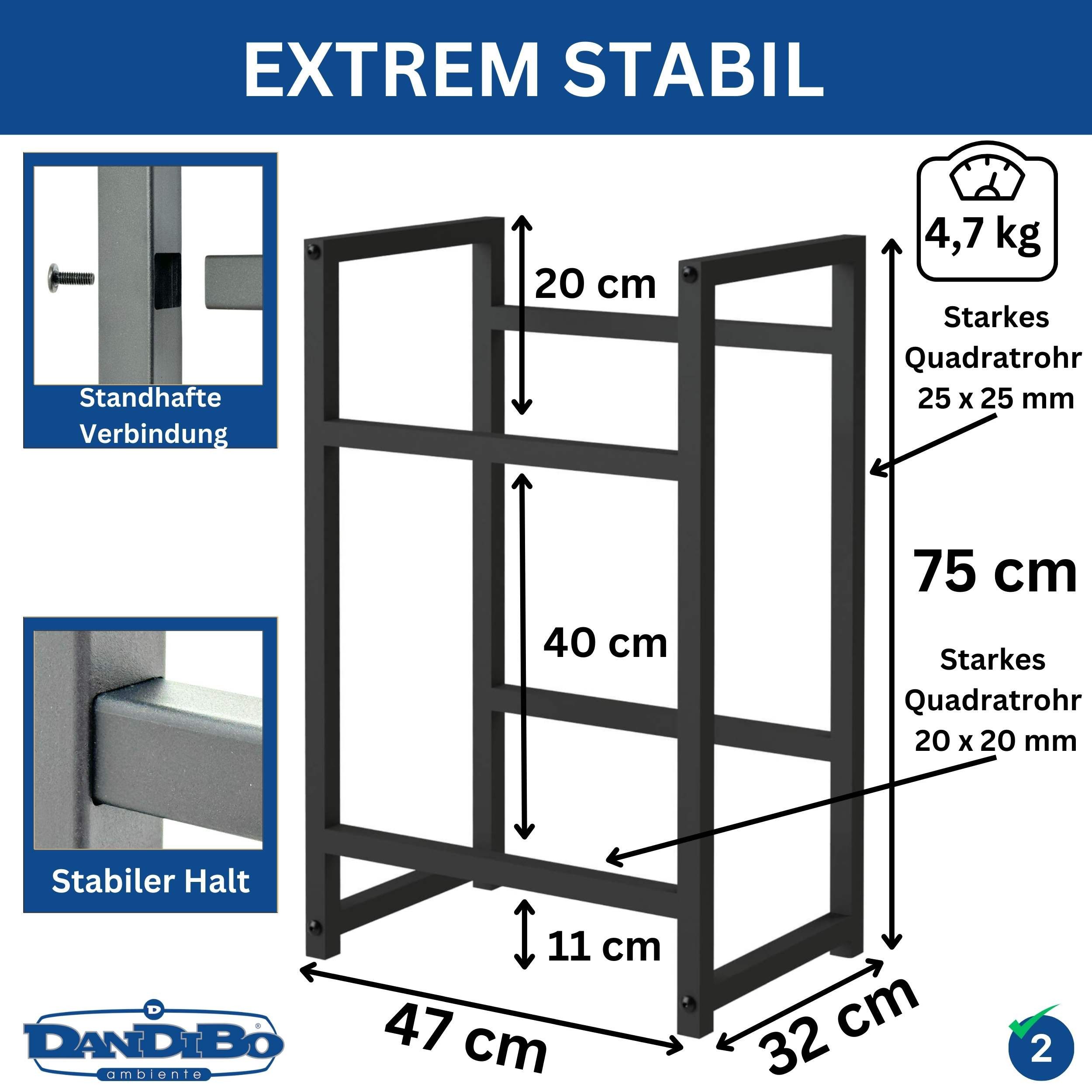 DanDiBo Flaschenregal Getränkekistenregal 2 Kisten Schmal Metall Stehend 96 günstig online kaufen