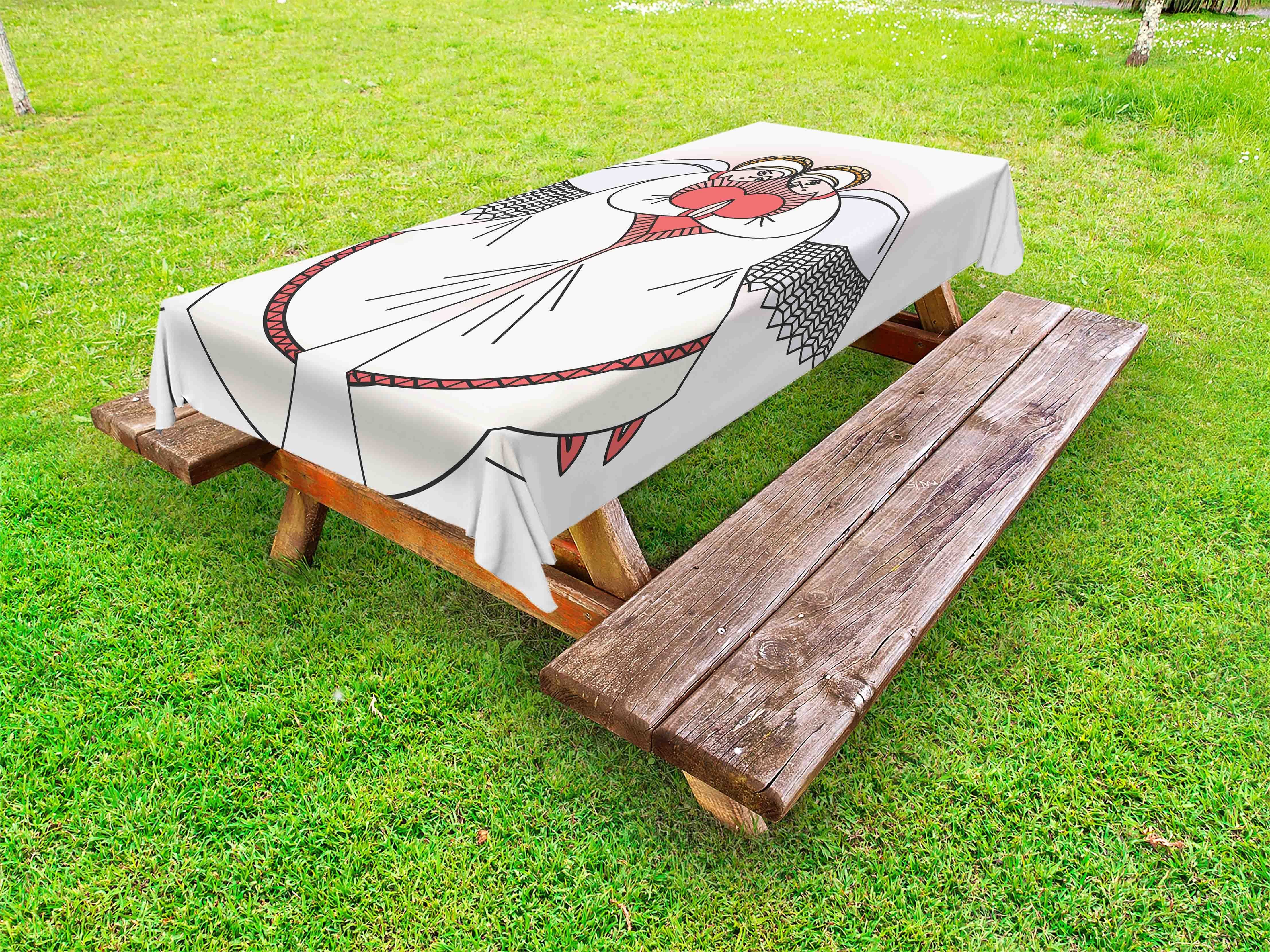 Abakuhaus Tischdecke dekorative waschbare Picknick-Tischdecke, angel Wings Themed Kunstwerk