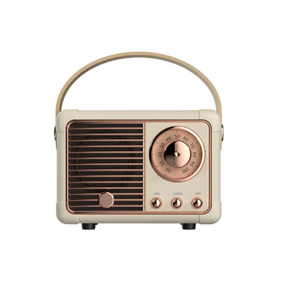 Bluetooth-Lautsprecher nostalgisches Bluetooth, Retro-Radio MOUTEN mit weiß Radio