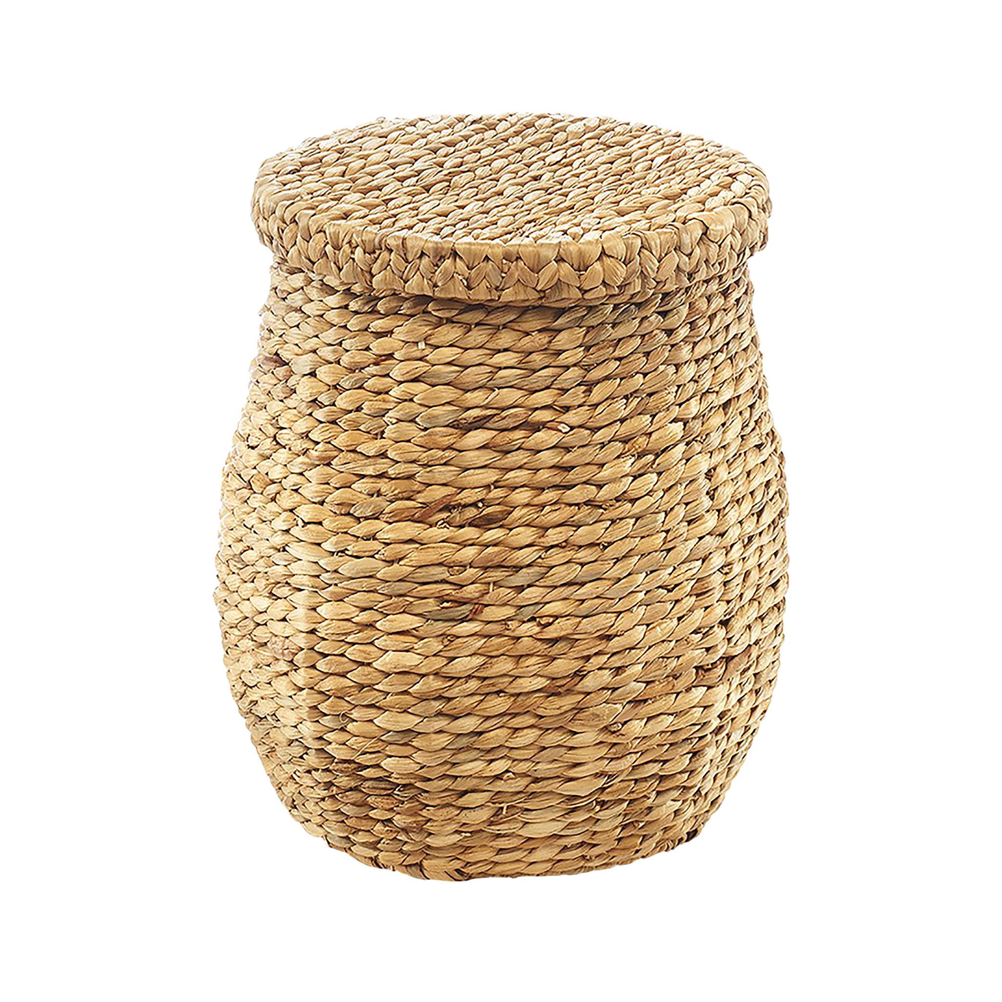 Kobolo Wäschekorb Aufbewahrungskorb aus Wasserhyazinthe mit Deckel (mit Dec günstig online kaufen